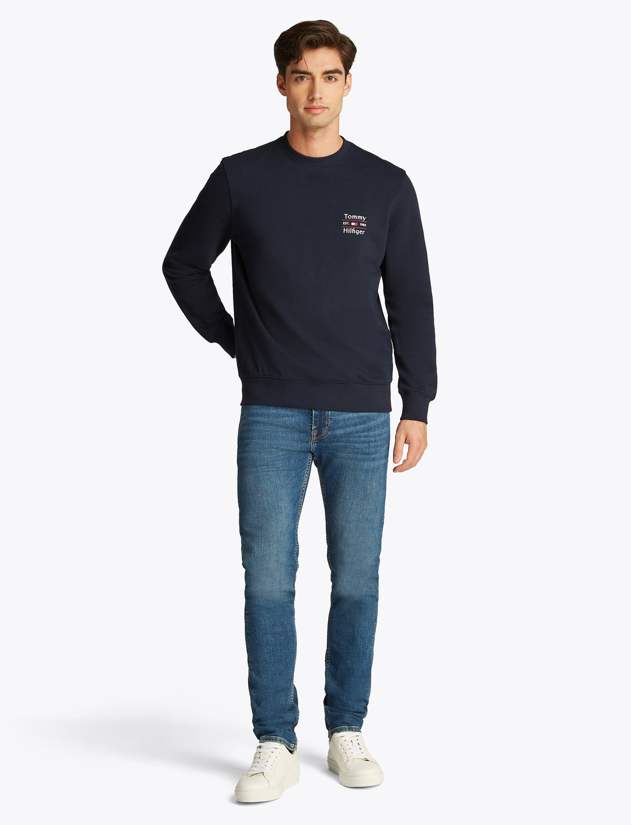 Tommy Hilfiger - HILFIGER STACK SWEATSHIRT - sweatshirts - desert sky 654 920 - 5