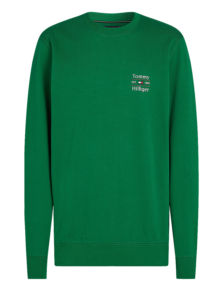 Tommy Hilfiger - HILFIGER STACK SWEATSHIRT - urlaubsfavoriten - nouveau green 323 830 - 1
