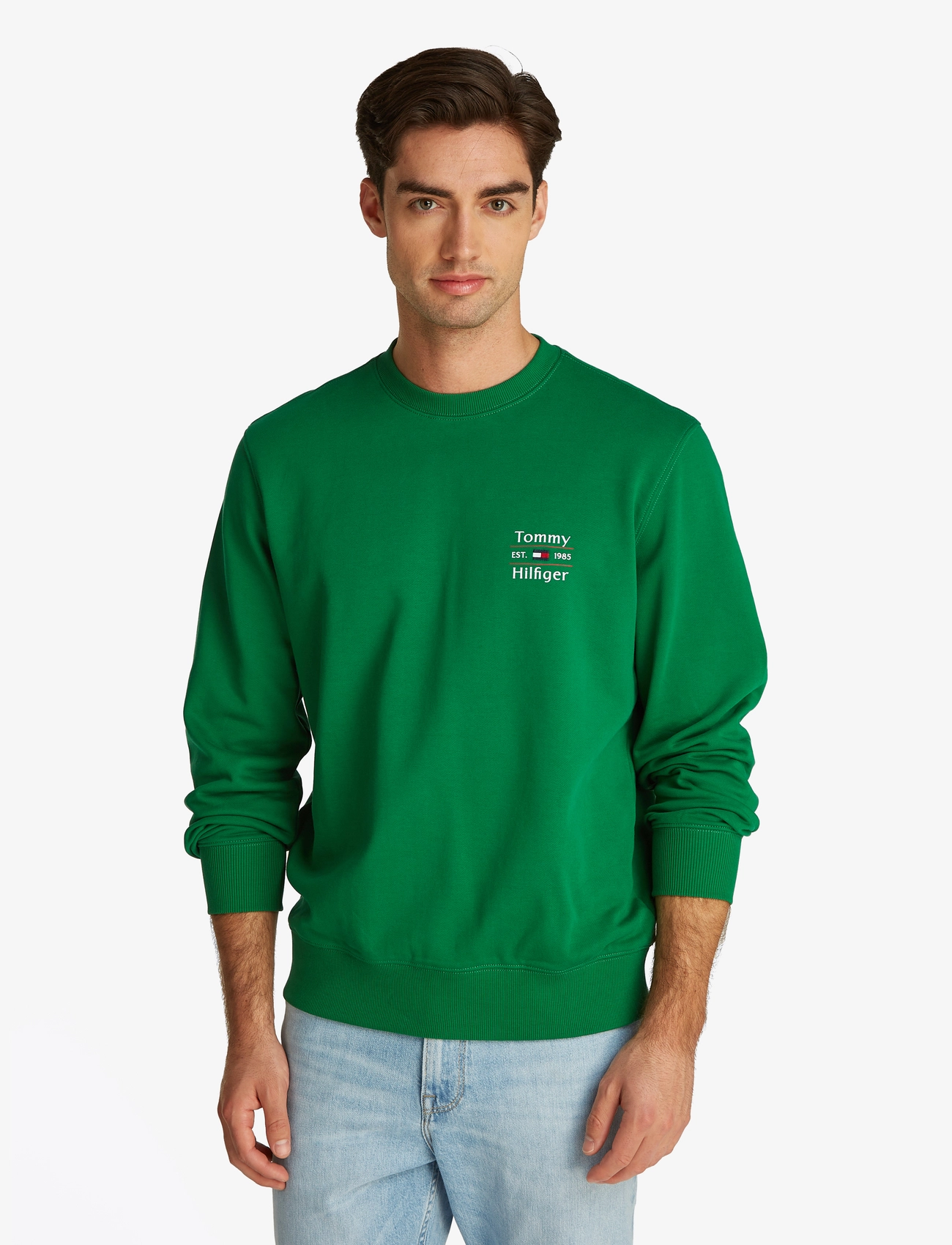Tommy Hilfiger HILFIGER STACK SWEATSHIRT - Tommy Hilfiger - NOUVEAU GREEN 323 830 / green