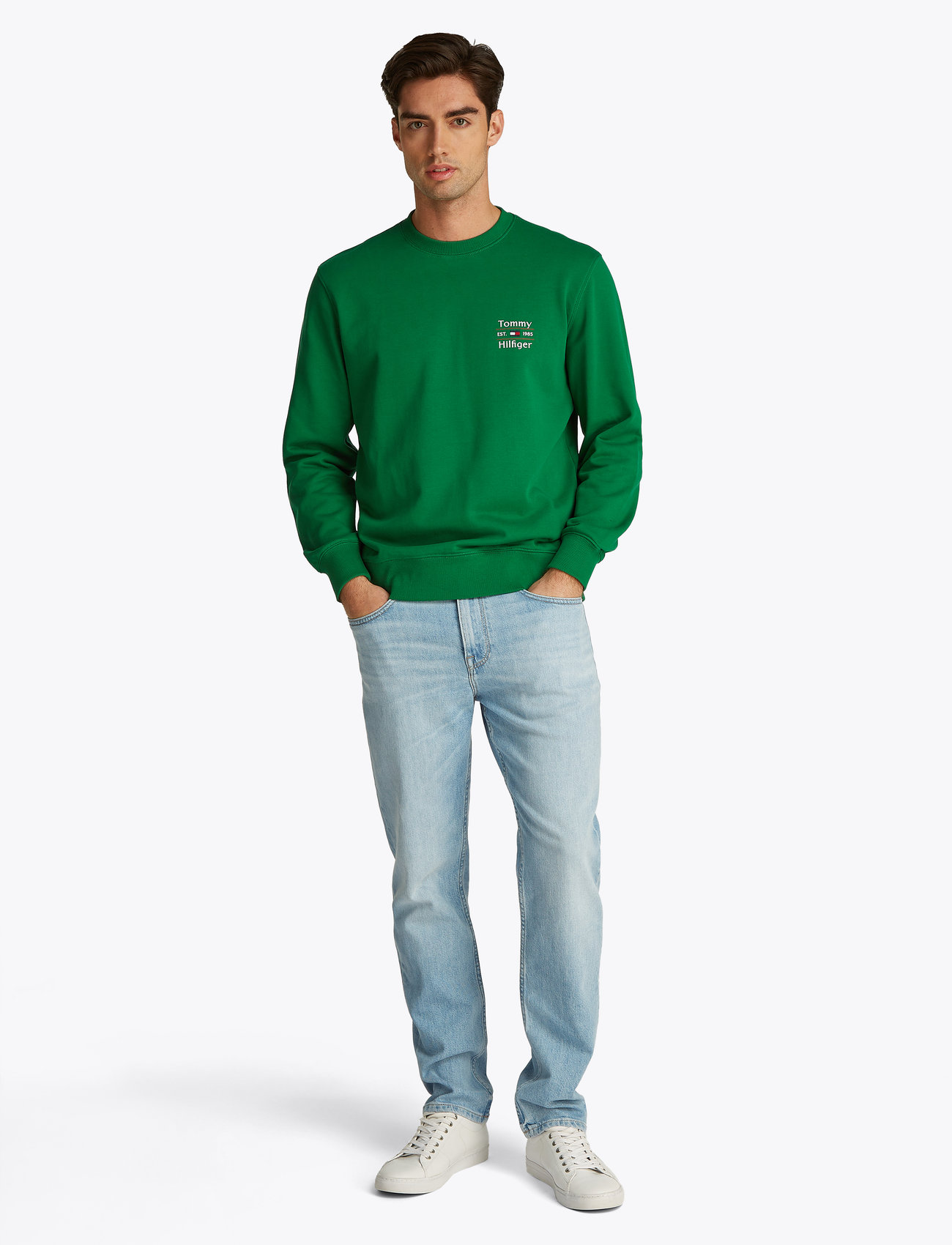 Tommy Hilfiger - HILFIGER STACK SWEATSHIRT - shop efter anledning - nouveau green 323 830 - 4
