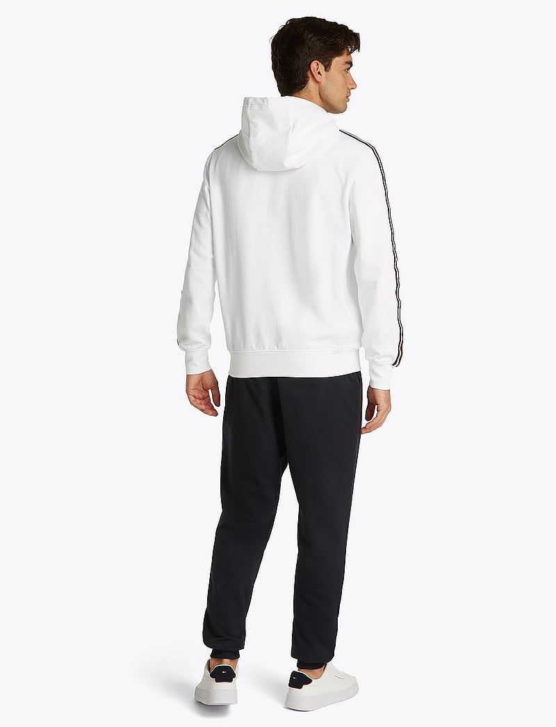 Tommy Hilfiger - GLOBAL STRIPE HOODY - hættetrøjer - white 658 170 - 2