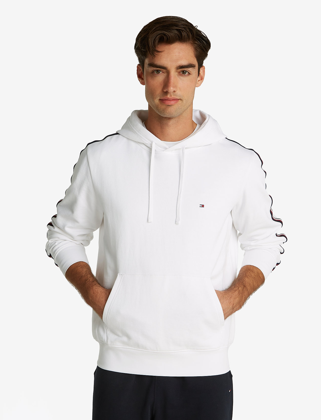 Tommy Hilfiger - GLOBAL STRIPE HOODY - dressipluusid - white 658 170 - 4