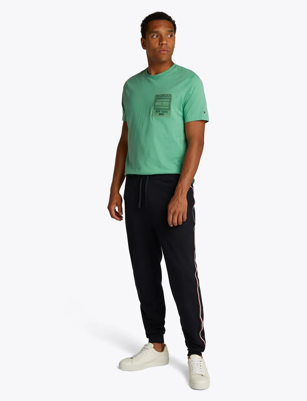 Tommy Hilfiger - GLOBAL STRIPE SWEATPANTS - shoppa efter tillfälle - desert sky 654 920 - 0