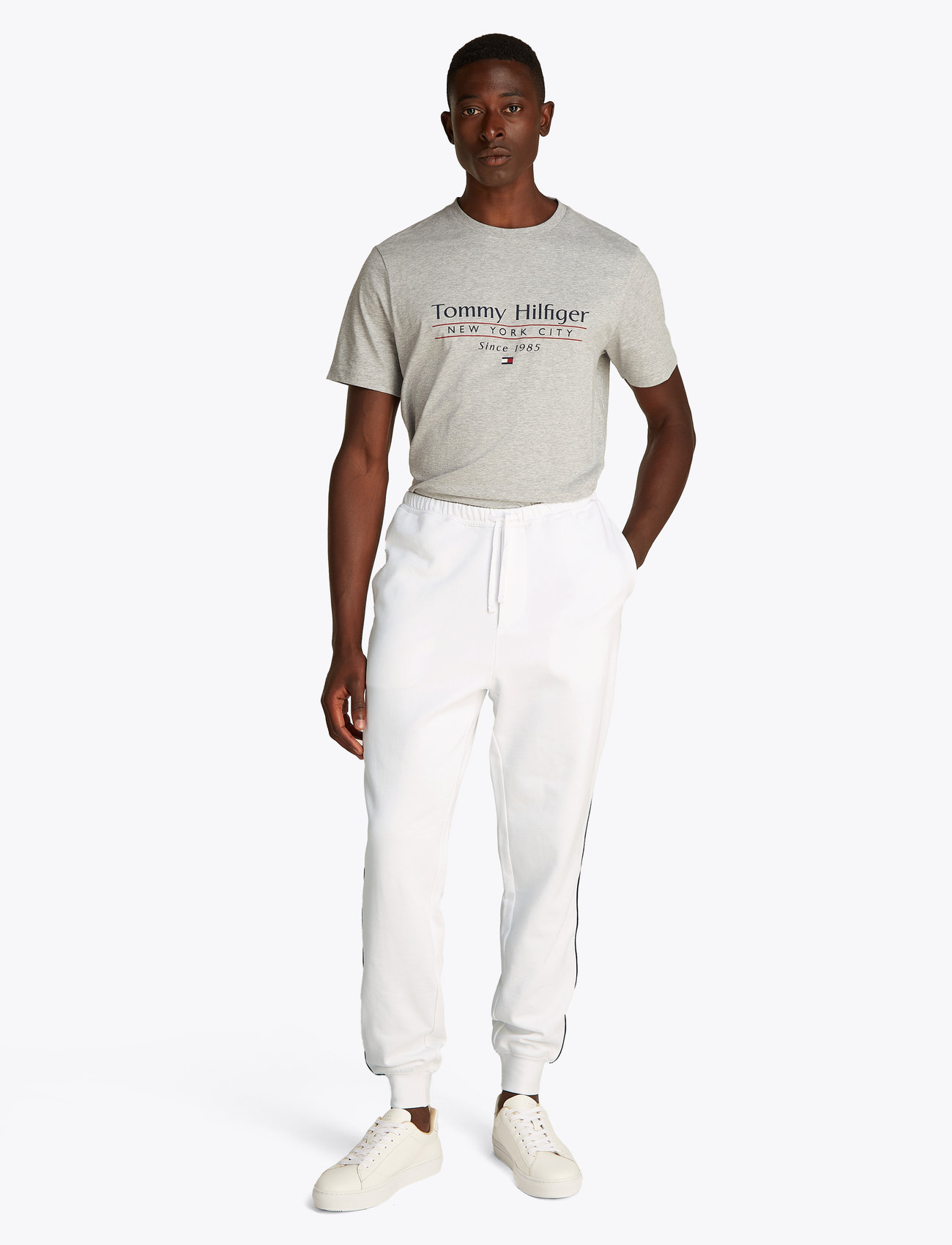 Tommy Hilfiger - GLOBAL STRIPE SWEATPANTS - mænd - white 658 170 - 4