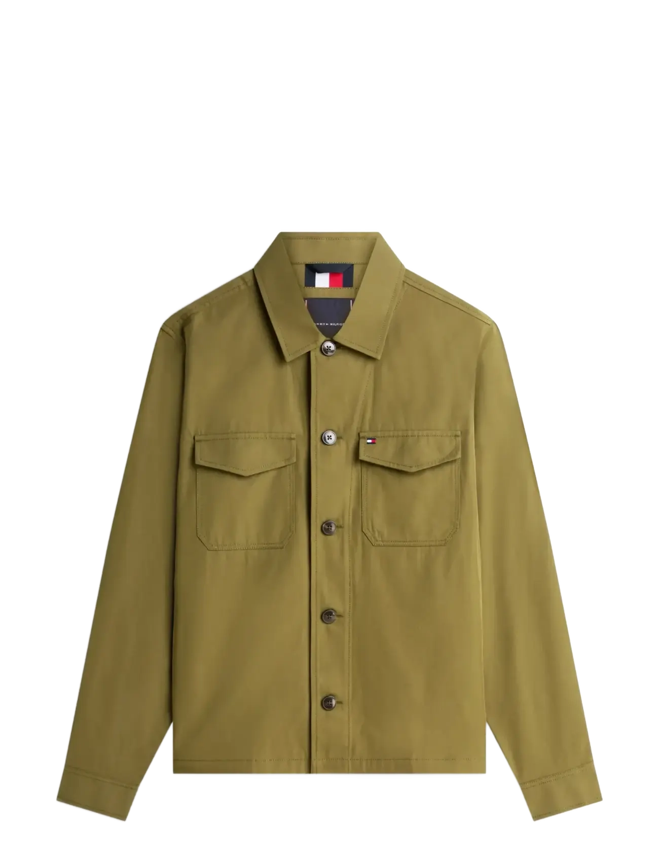 Tommy Hilfiger COTTON NYLON SHIRT JACKET - Overshirts - DARK ARTICHOKE / khaki/green