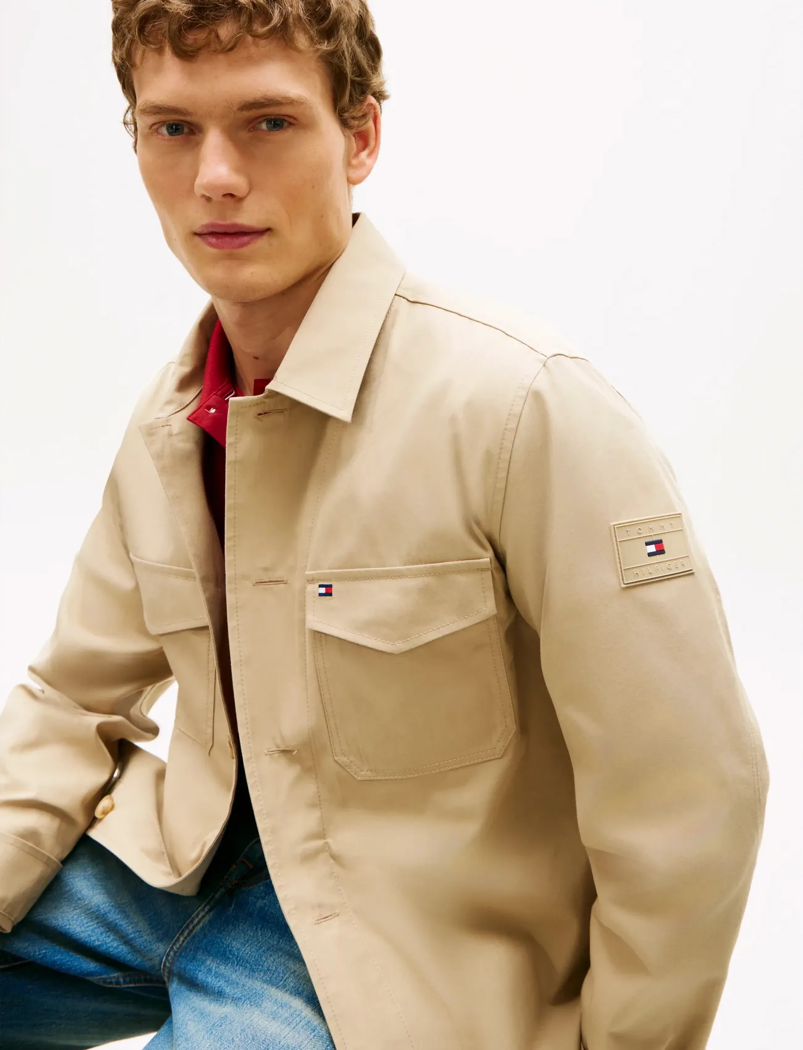Tommy Hilfiger - COTTON NYLON SHIRT JACKET - nach anlass kaufen - sandalwood - 4