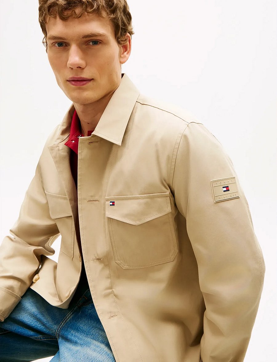 Tommy Hilfiger - COTTON NYLON SHIRT JACKET - nach anlass kaufen - sandalwood - 4