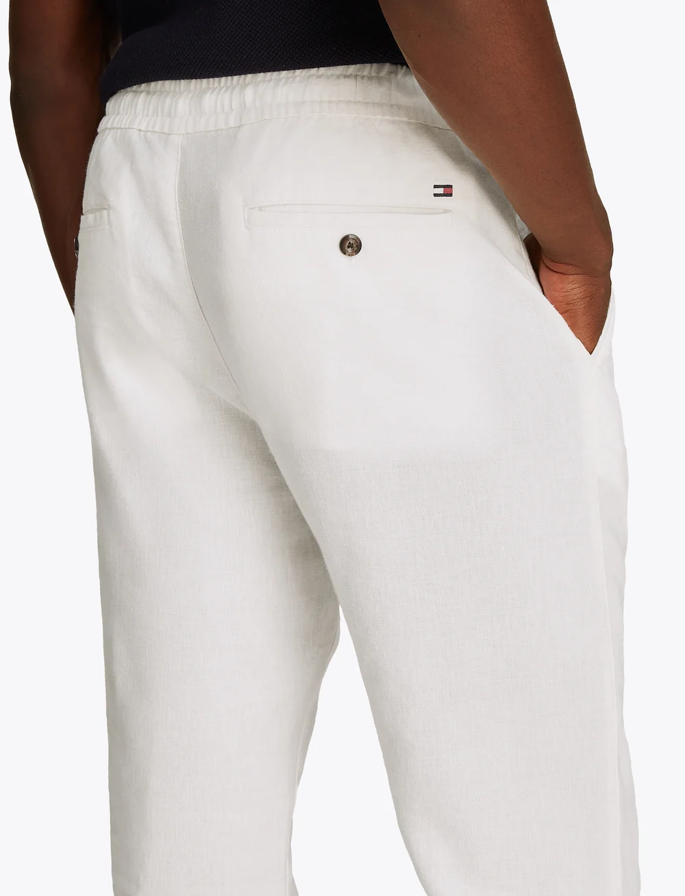 Tommy Hilfiger - HARLEM SORONA LINEN - hørbukser - ivory silk - 3