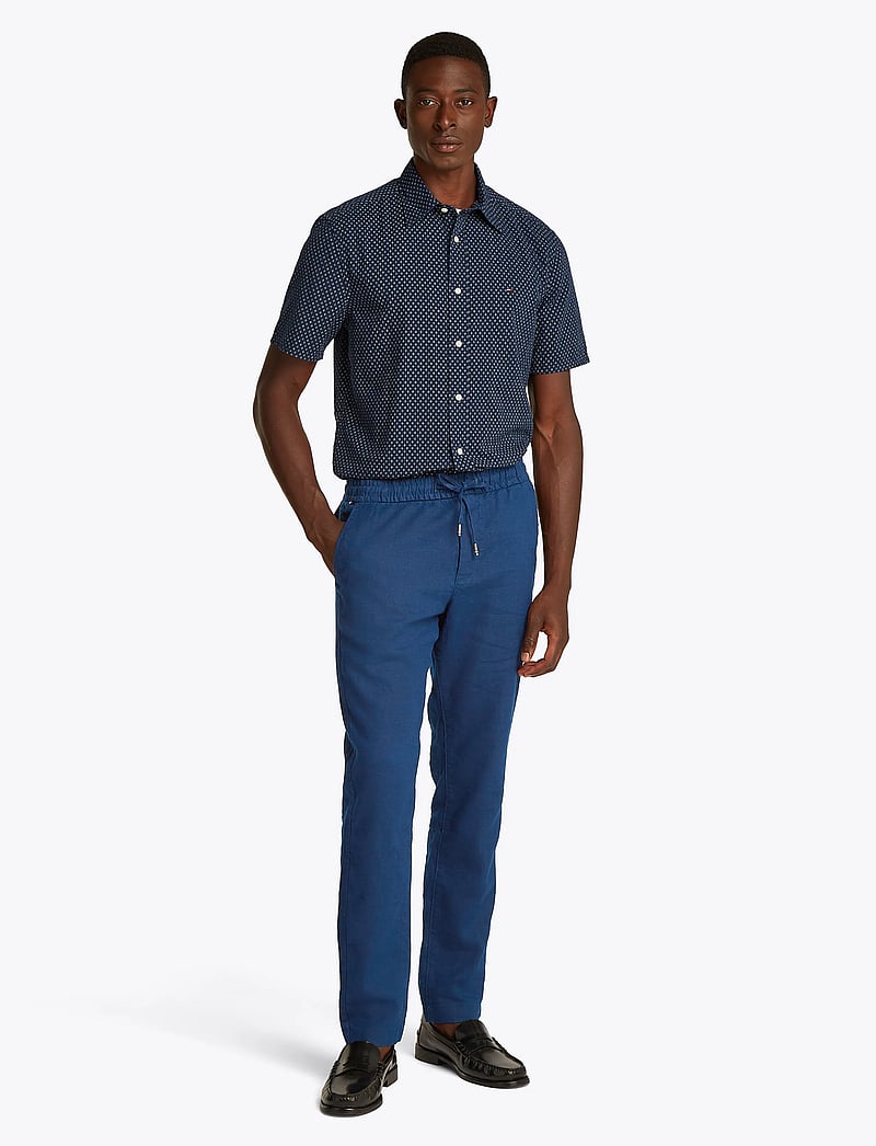 Tommy Hilfiger - HARLEM SORONA LINEN - hørbukser - night sky - 0