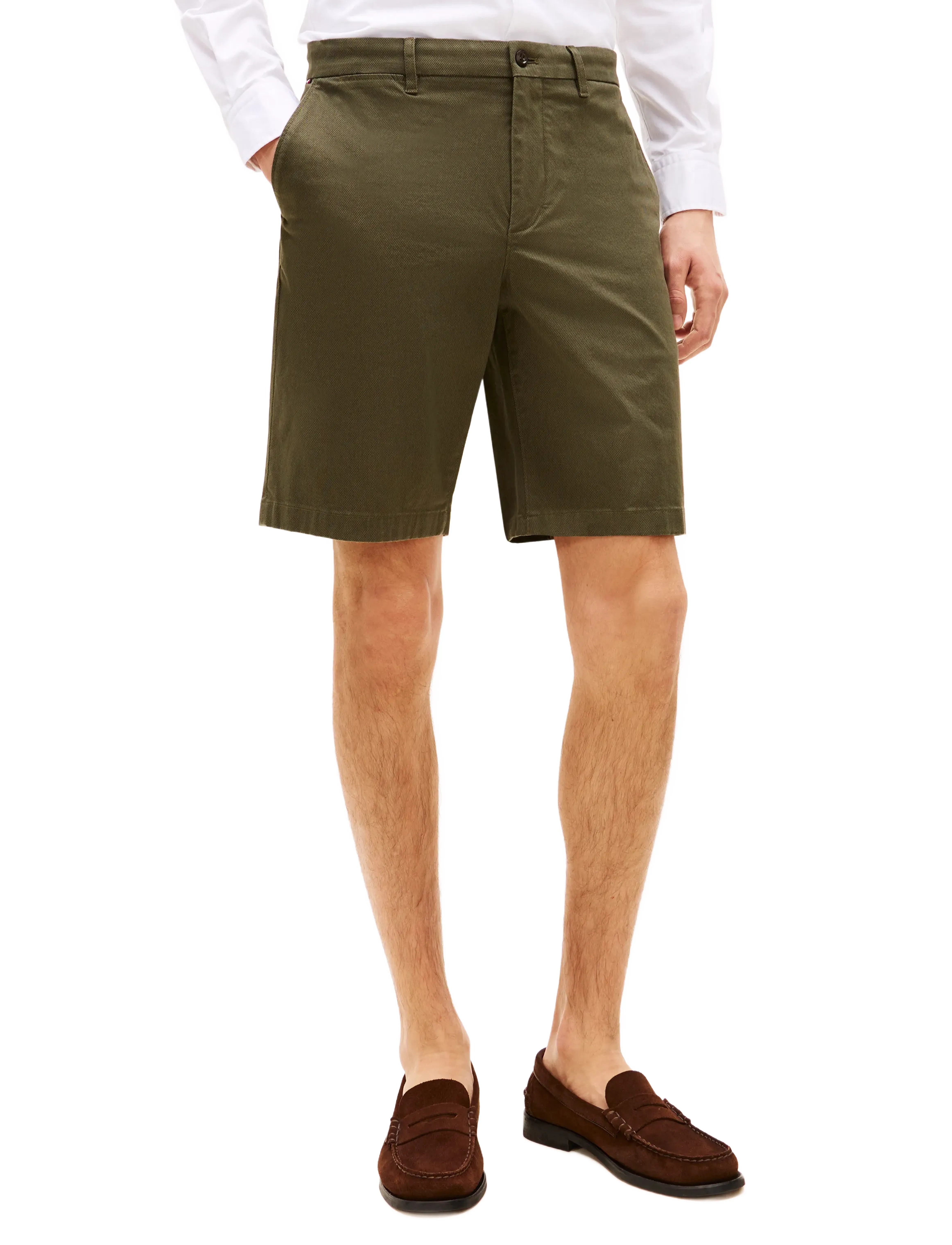 Tommy Hilfiger Harlem Printed Structure Short, 36, Shorts, Grün - Casual, Männerswear
