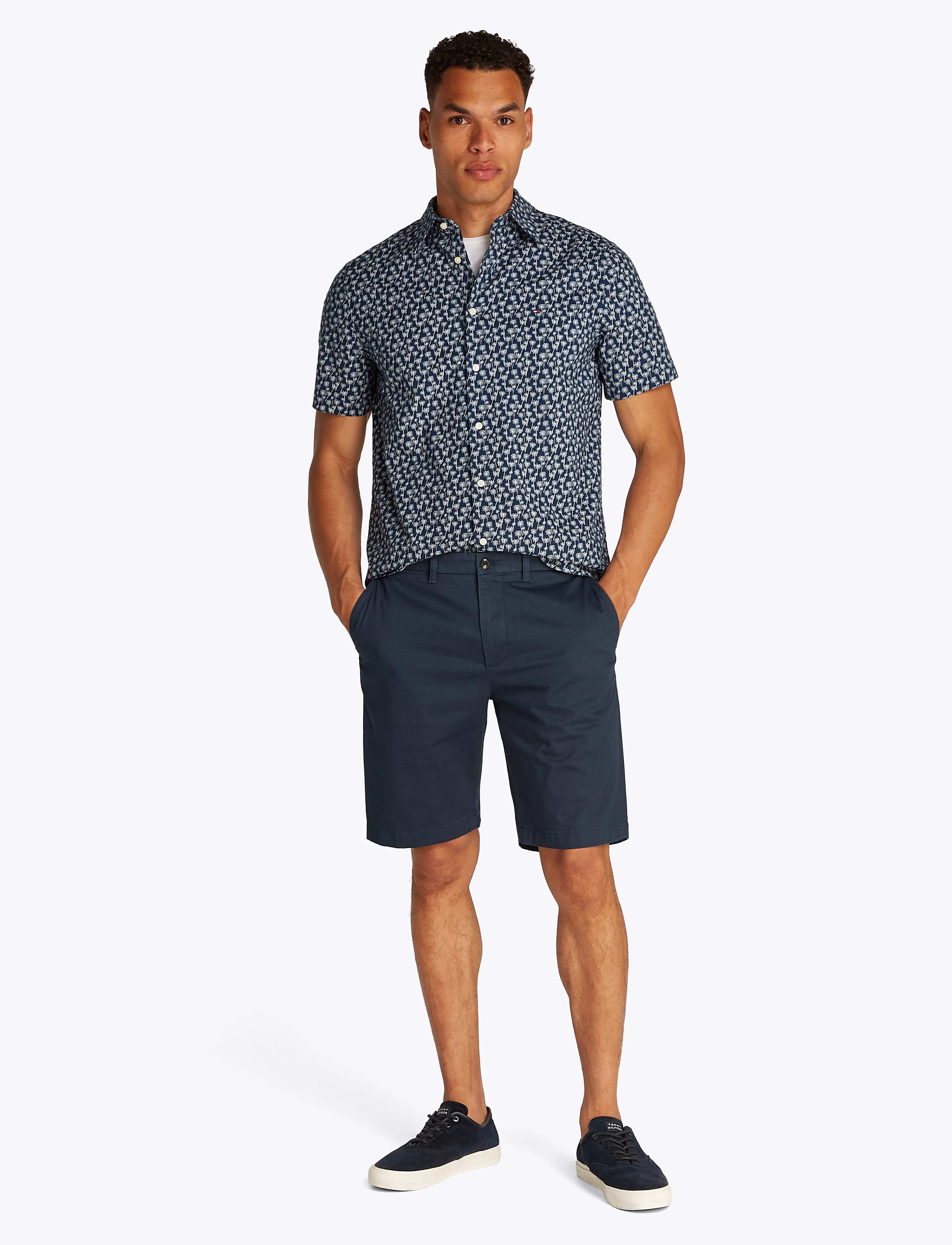 Tommy Hilfiger - HARLEM PRINTED STRUCTURE SHORT - casual shorts - desert sky - 3