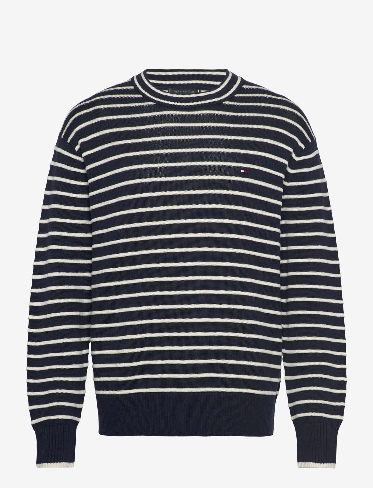 Tommy Hilfiger - BRETON STRUCTURE CREW NECK - sügisesed riided - desert sky / ivory petal - 0
