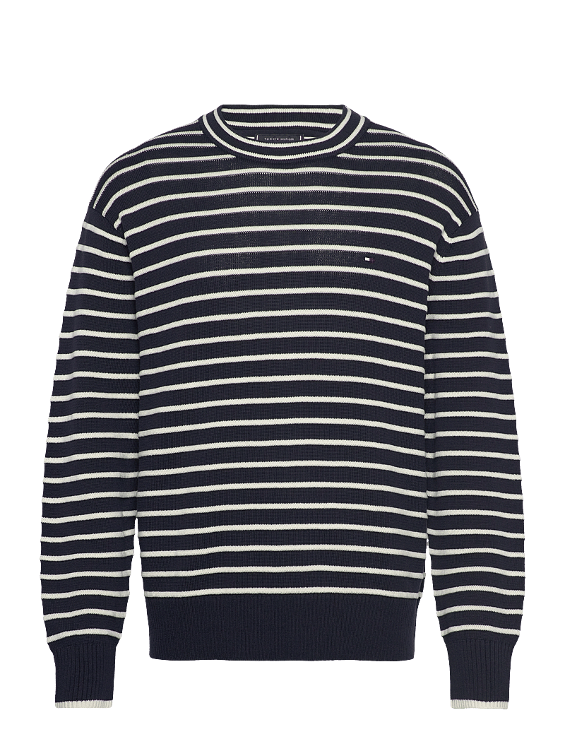 Tommy Hilfiger - BRETON STRUCTURE CREW NECK - desert sky / ivory petal - 1