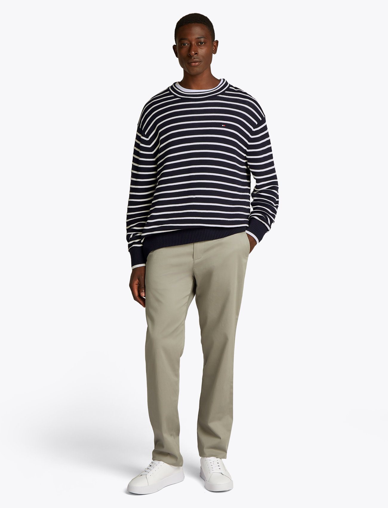 Tommy Hilfiger - BRETON STRUCTURE CREW NECK - sügisesed riided - desert sky / ivory petal - 2