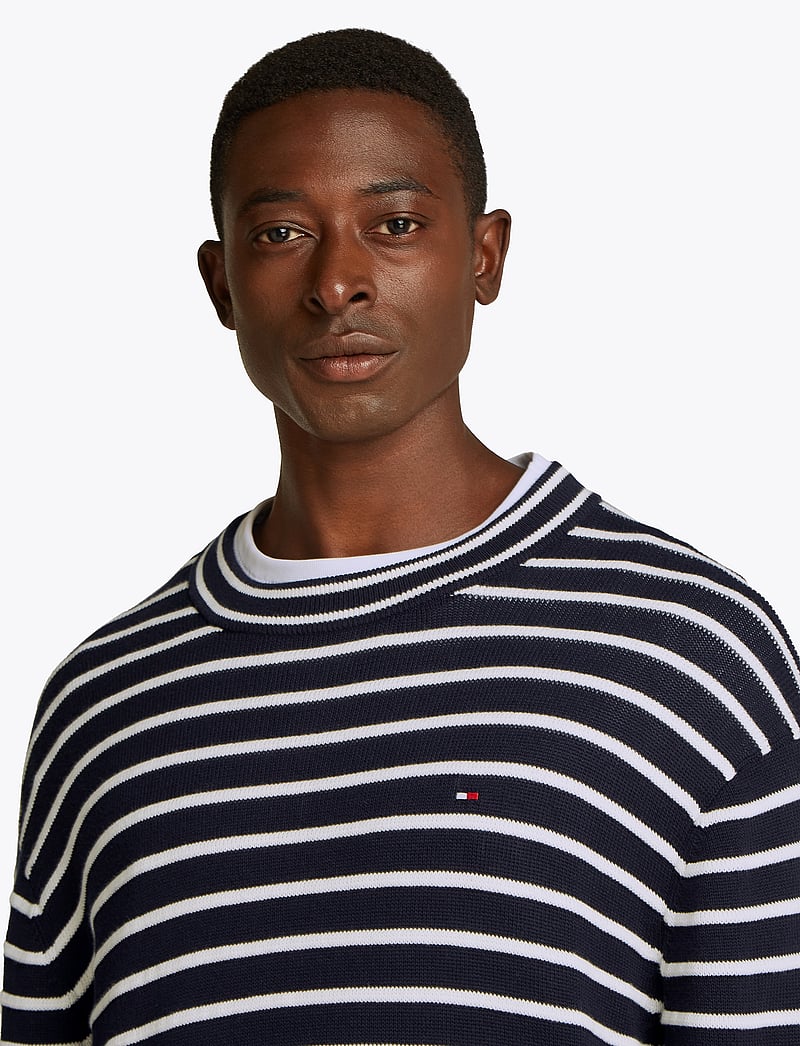 Tommy Hilfiger - BRETON STRUCTURE CREW NECK - desert sky / ivory petal - 4