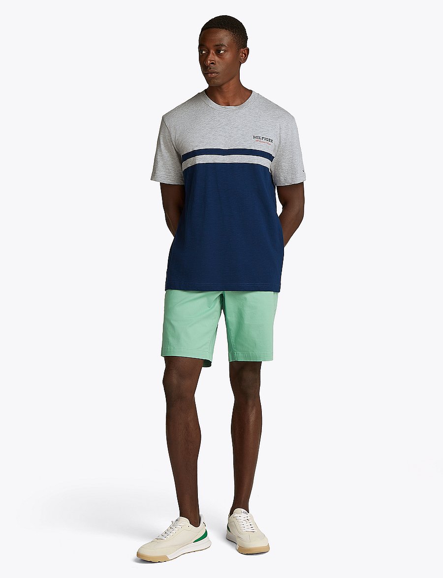 Tommy Hilfiger - MONOTYPE COLOURBLOCK TEE - light grey heather/night sky - 4