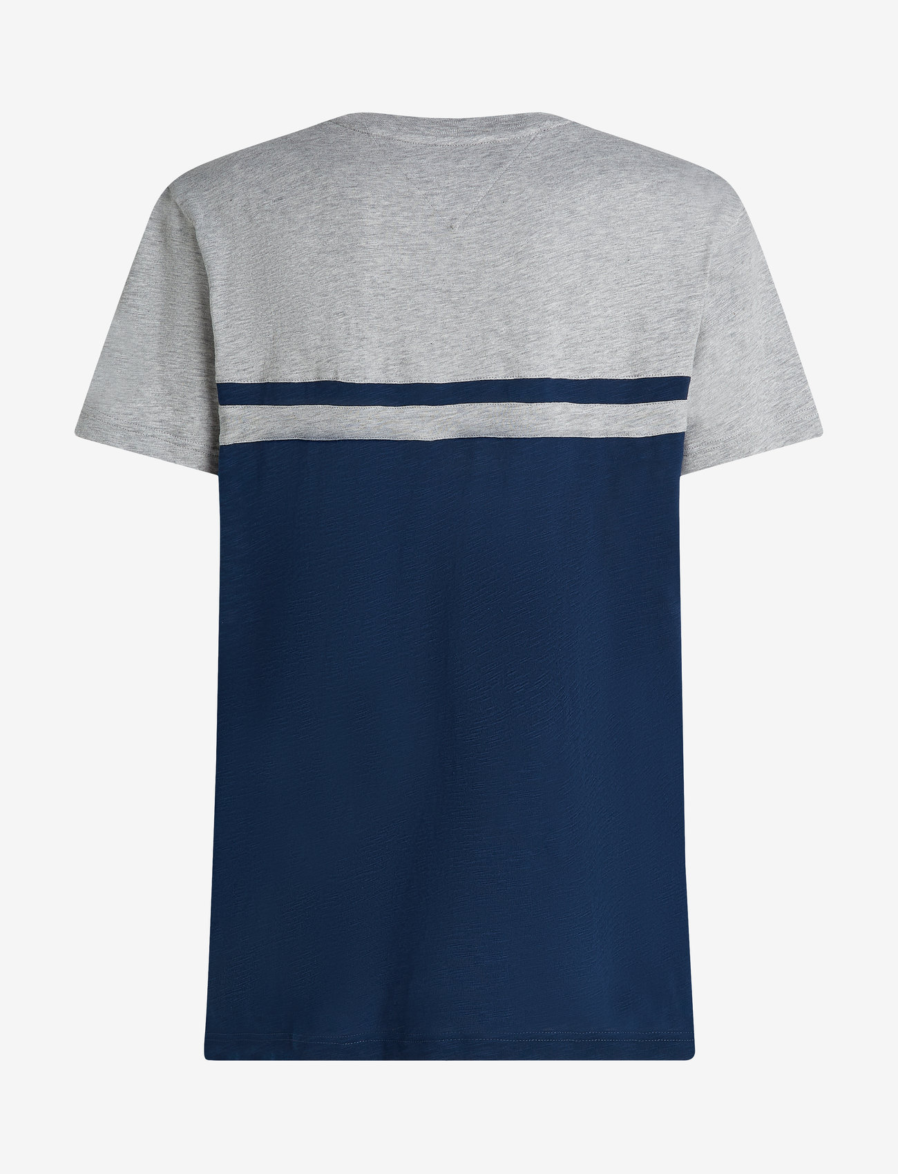 Tommy Hilfiger - MONOTYPE COLOURBLOCK TEE - herbstliche kleidung - light grey heather/night sky - 5