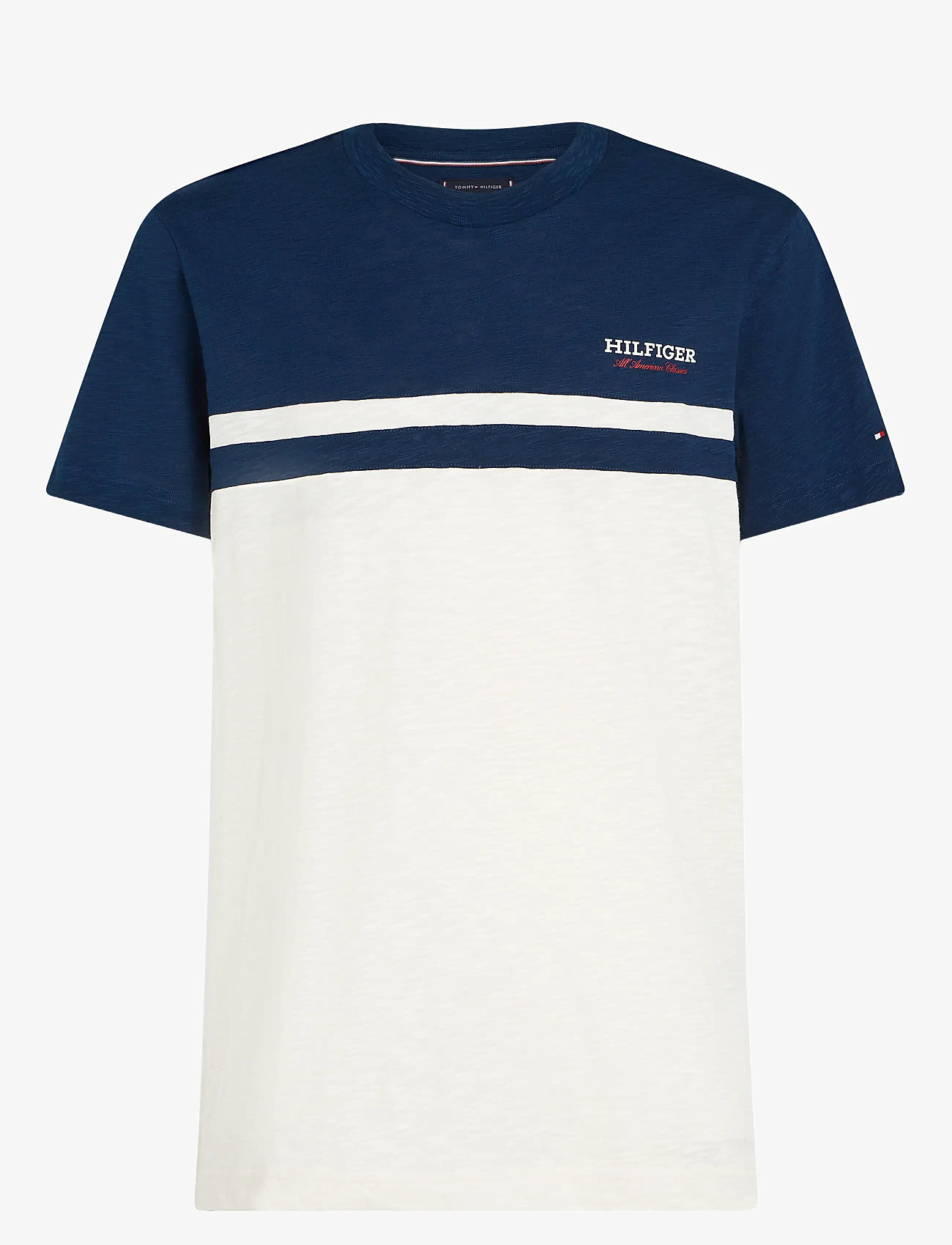 Tommy Hilfiger - MONOTYPE COLOURBLOCK TEE - lühikeste varrukatega t-särgid - night sky/ivory petal - 1