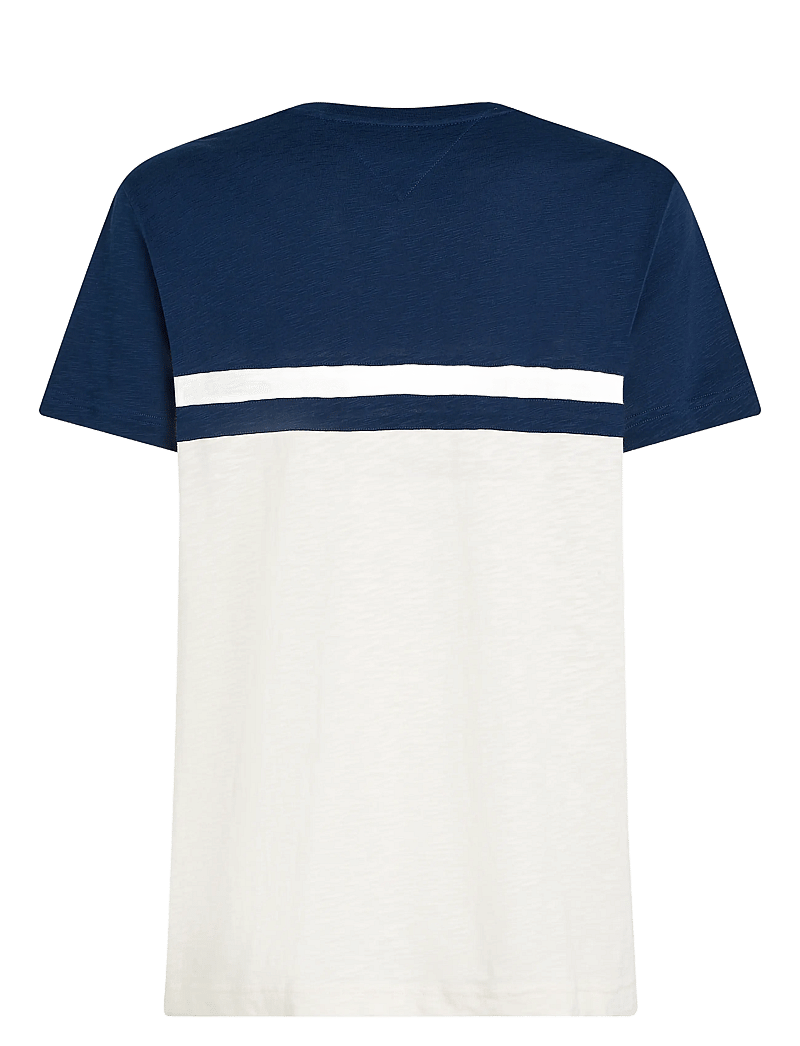 Tommy Hilfiger - MONOTYPE COLOURBLOCK TEE - lühikeste varrukatega t-särgid - night sky/ivory petal - 2