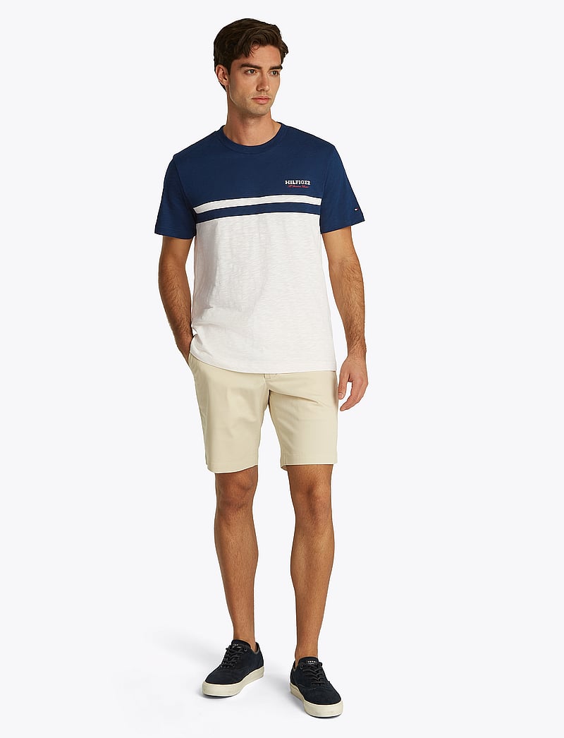 Tommy Hilfiger - MONOTYPE COLOURBLOCK TEE - lühikeste varrukatega t-särgid - night sky/ivory petal - 5
