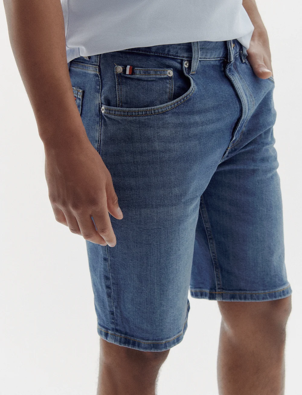 Tommy Hilfiger - BROOKLYN SHORT CREEK BLUE - farkkushortsit - creek blue - 0