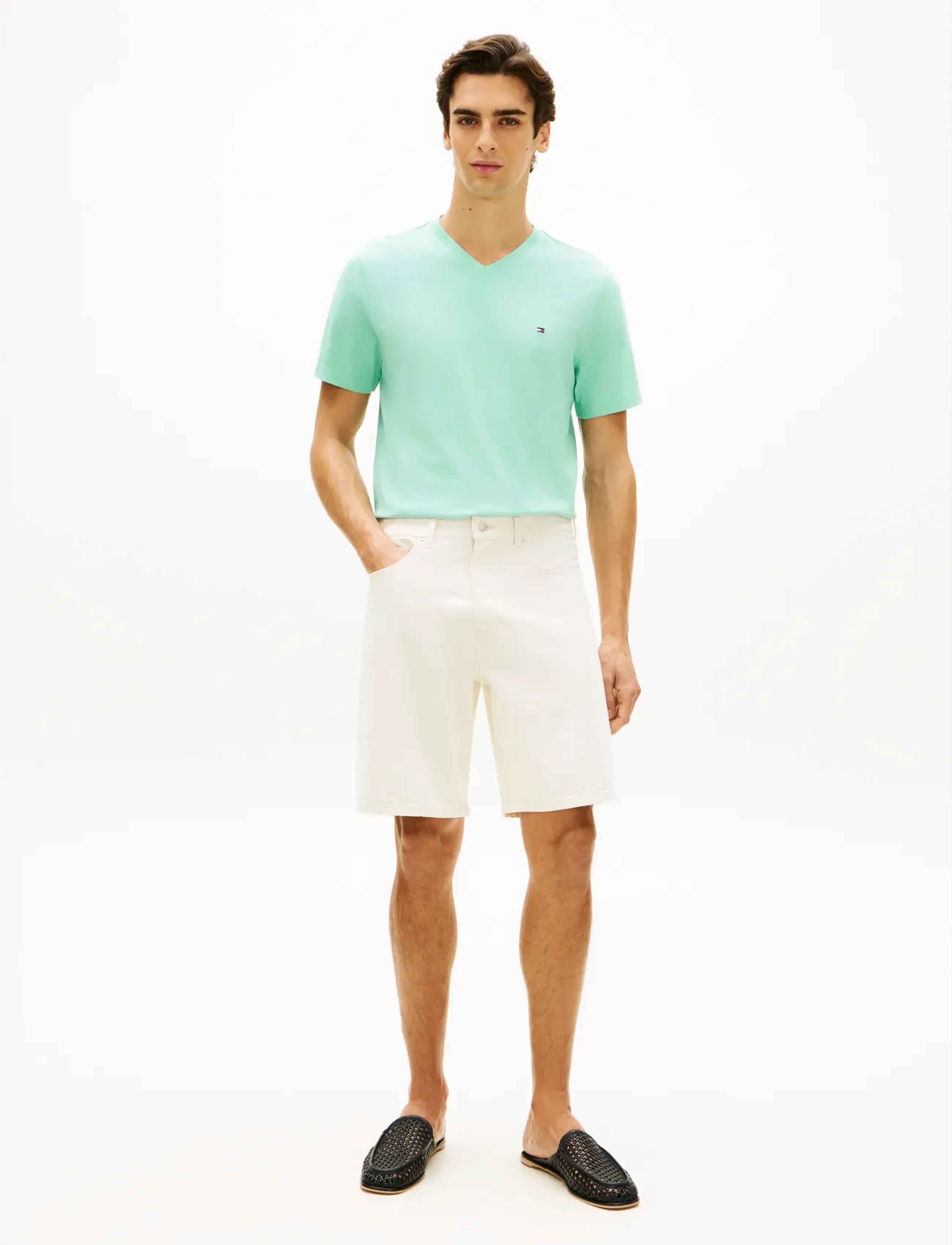 Tommy Hilfiger - ESSENTIAL V-NECK TEE - basis-t-skjorter - arctic aqua - 3