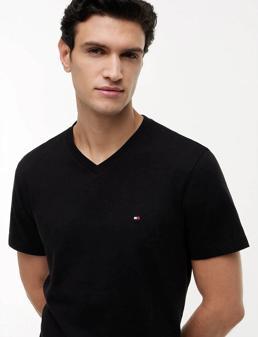 Tommy Hilfiger - ESSENTIAL V-NECK TEE - v-kaelusega t-särgid - black - 3