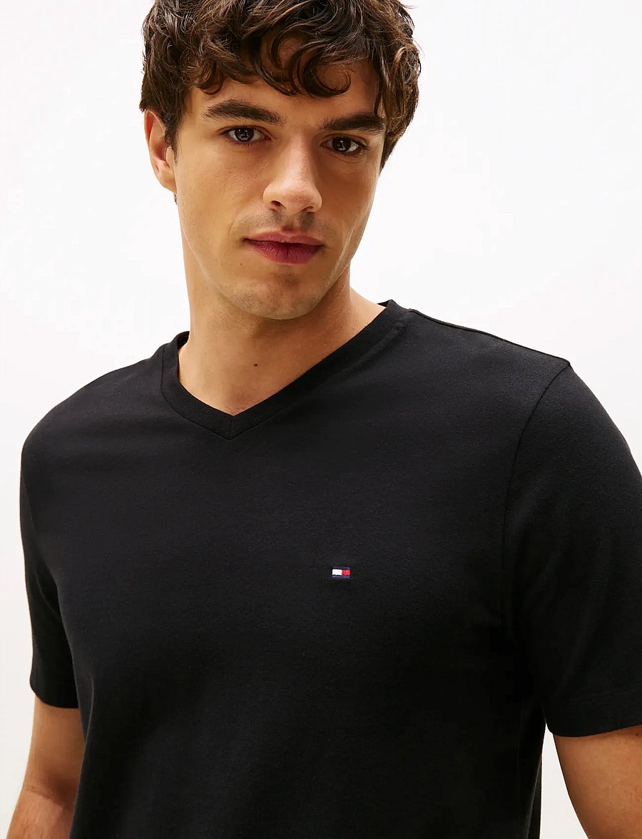 Tommy Hilfiger - ESSENTIAL V-NECK TEE - v-kaelusega t-särgid - black - 5
