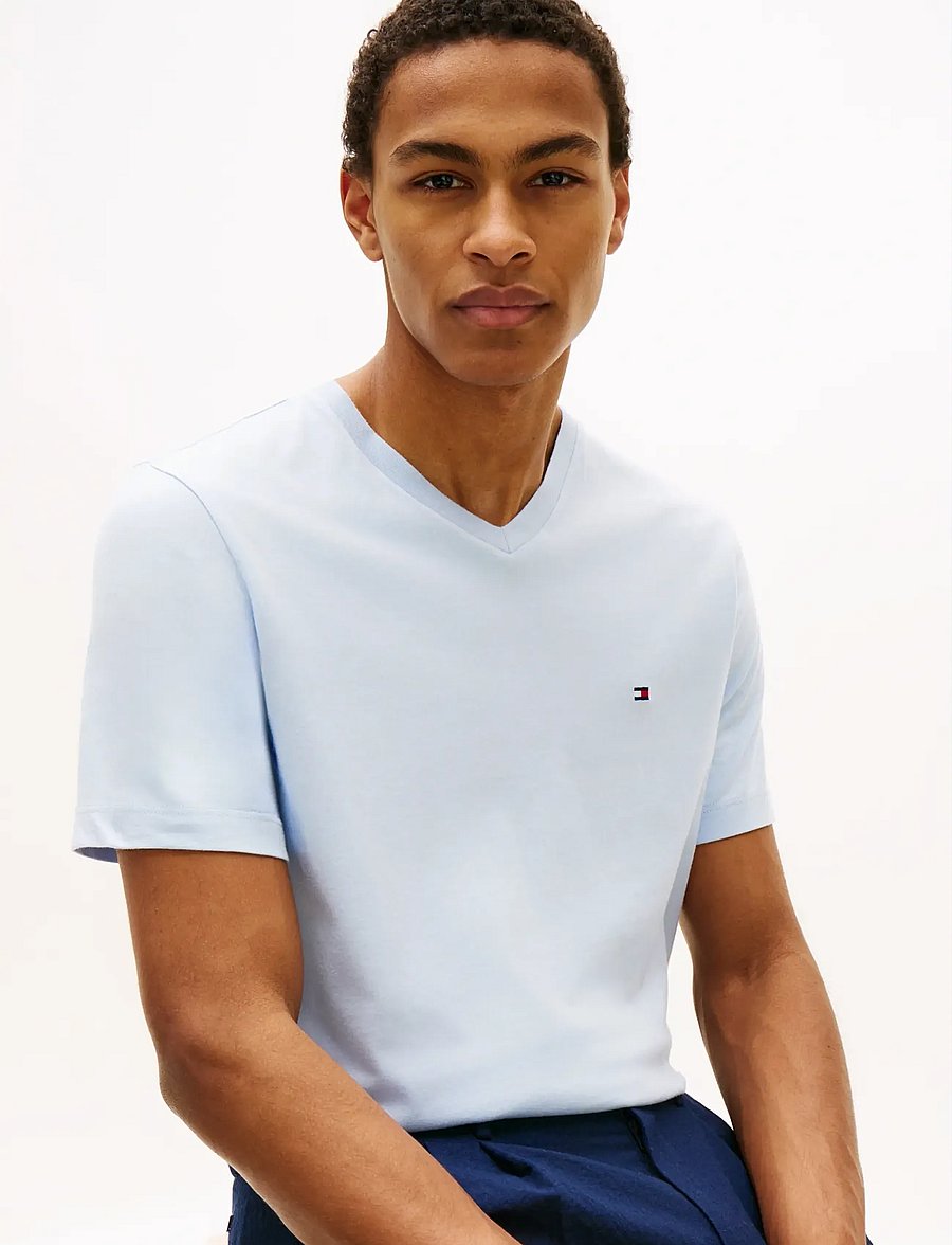Tommy Hilfiger - ESSENTIAL V-NECK TEE - v-kaelusega t-särgid - breezy blue - 4