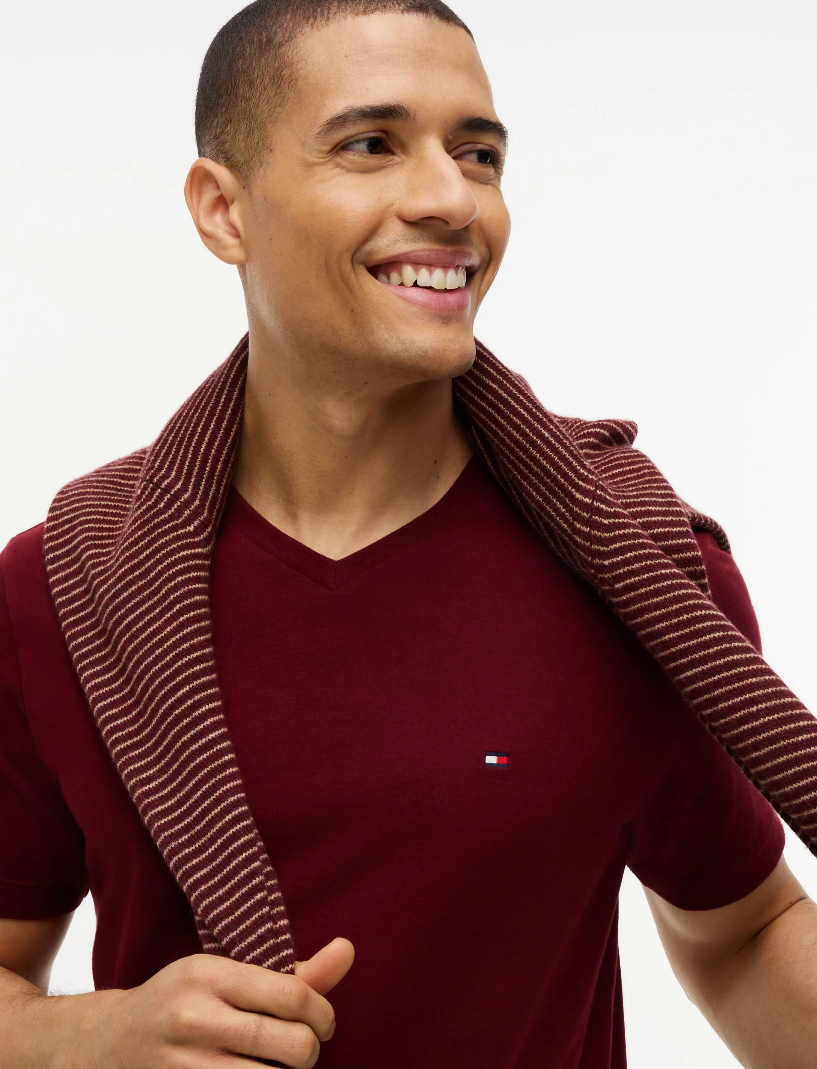 Tommy Hilfiger - ESSENTIAL V-NECK TEE - t-shirts med v-hals - burgundy - 3