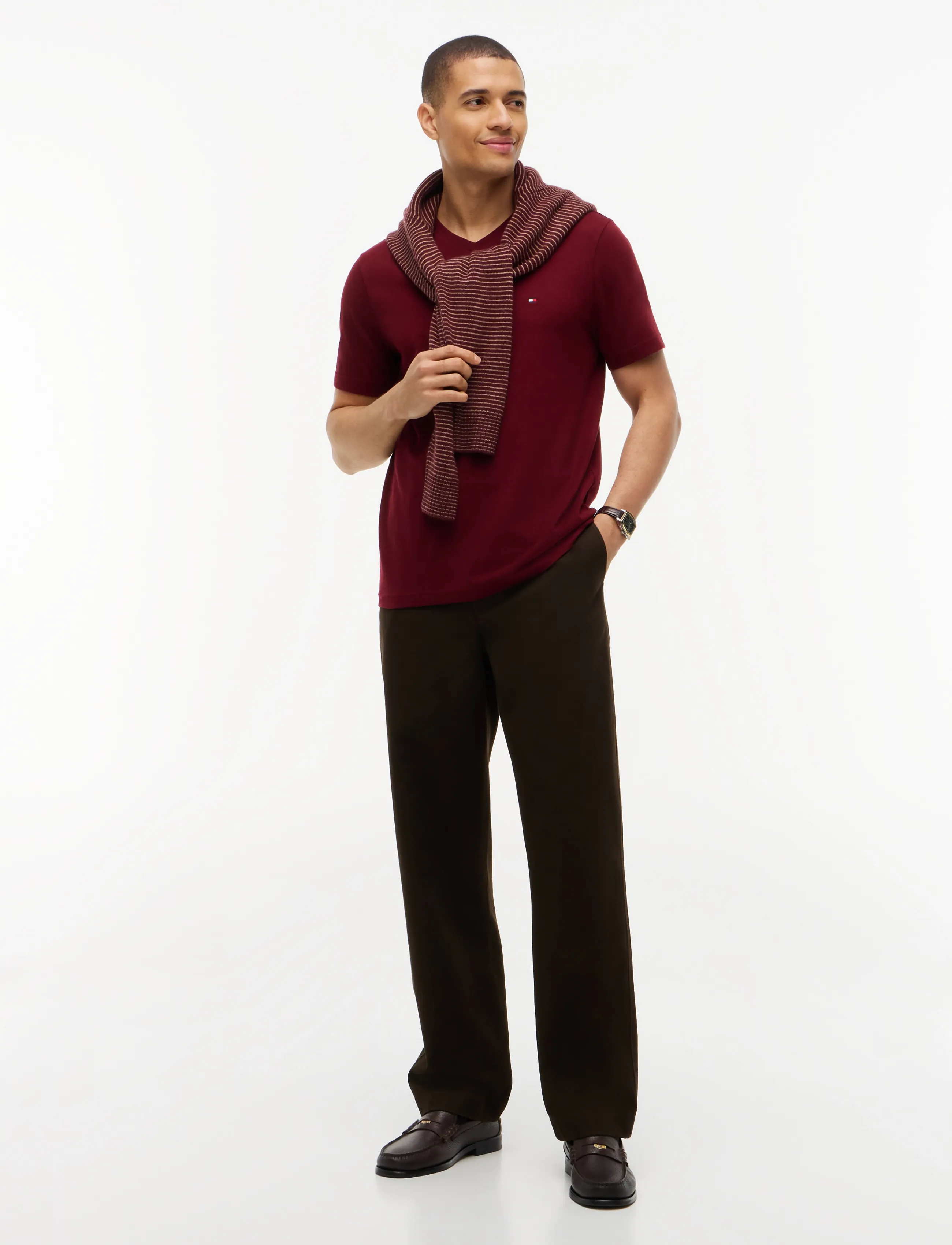 Tommy Hilfiger - ESSENTIAL V-NECK TEE - t-shirts med v-hals - burgundy - 4
