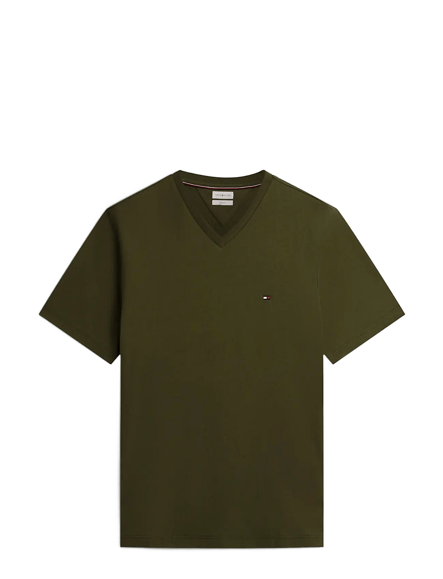 Tommy Hilfiger - ESSENTIAL V-NECK TEE - t-shirts mit v-ausschnitt - huntsman green - 1