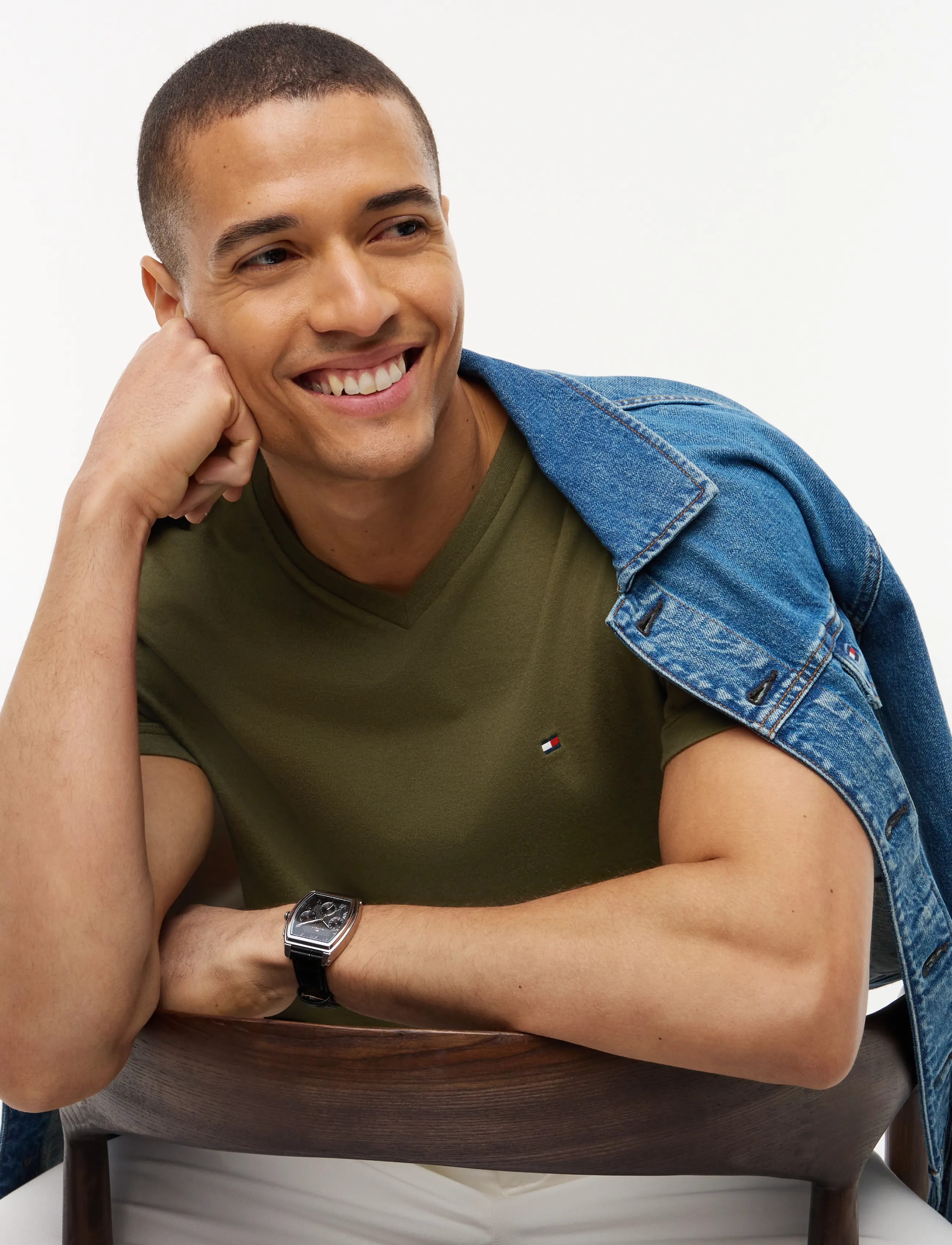 Tommy Hilfiger - ESSENTIAL V-NECK TEE - t-shirts mit v-ausschnitt - huntsman green - 3