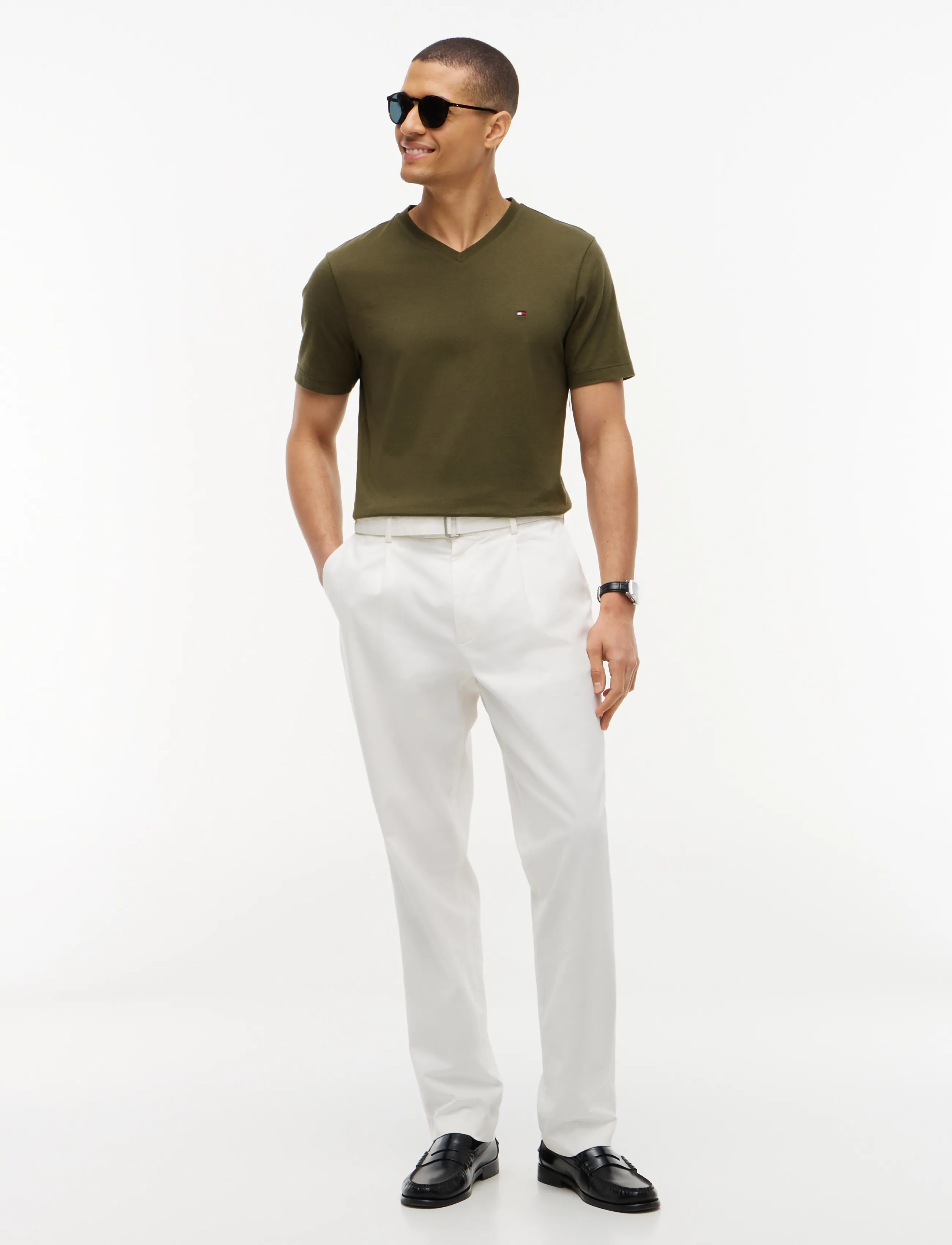Tommy Hilfiger - ESSENTIAL V-NECK TEE - t-shirts mit v-ausschnitt - huntsman green - 4