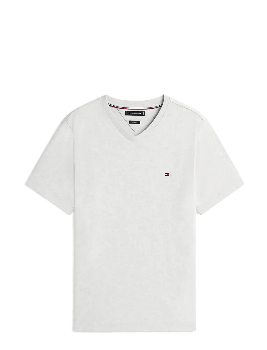 Tommy Hilfiger - ESSENTIAL V-NECK TEE - t-shirts mit v-ausschnitt - light grey heather - 1