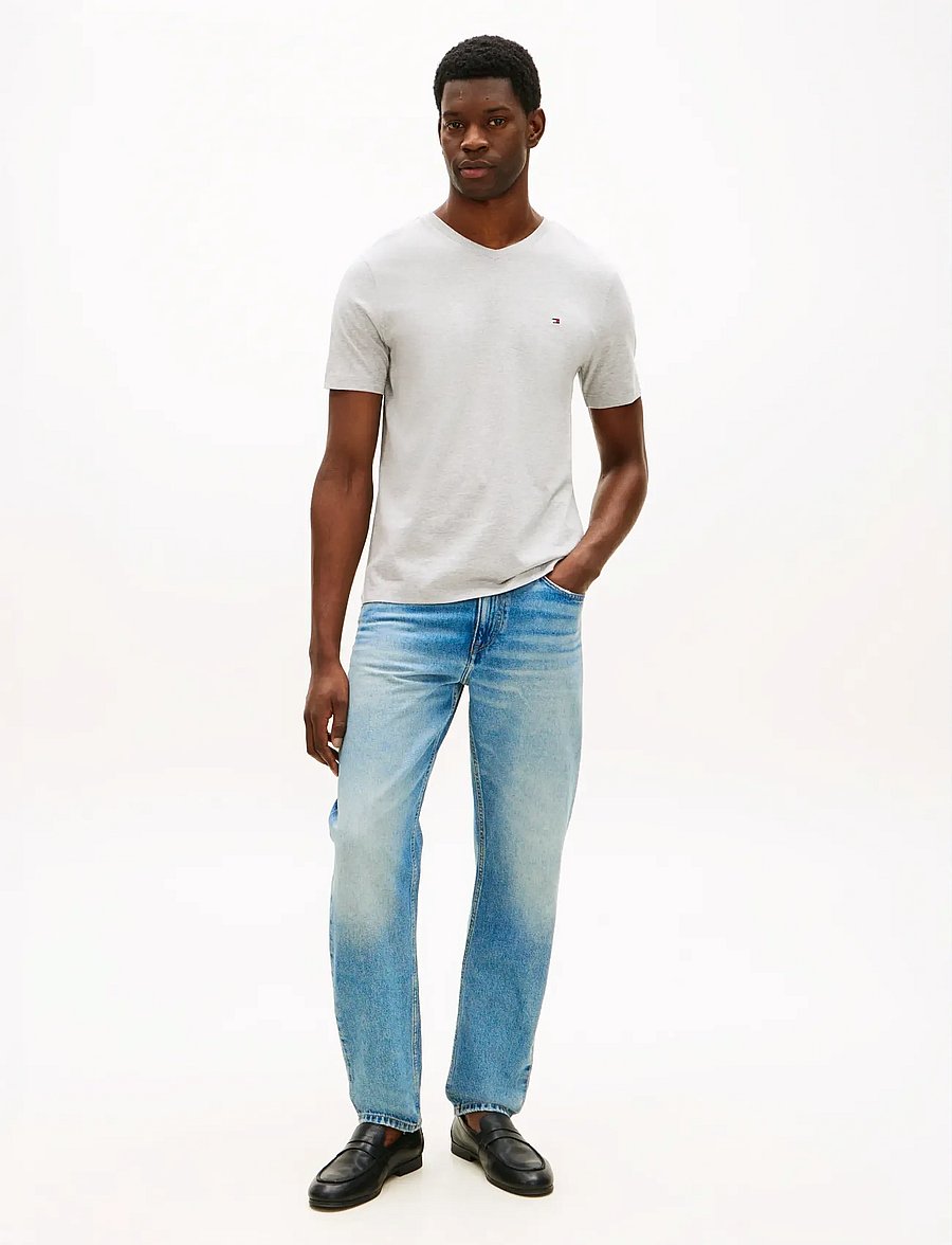 Tommy Hilfiger - ESSENTIAL V-NECK TEE - t-shirts mit v-ausschnitt - light grey heather - 3