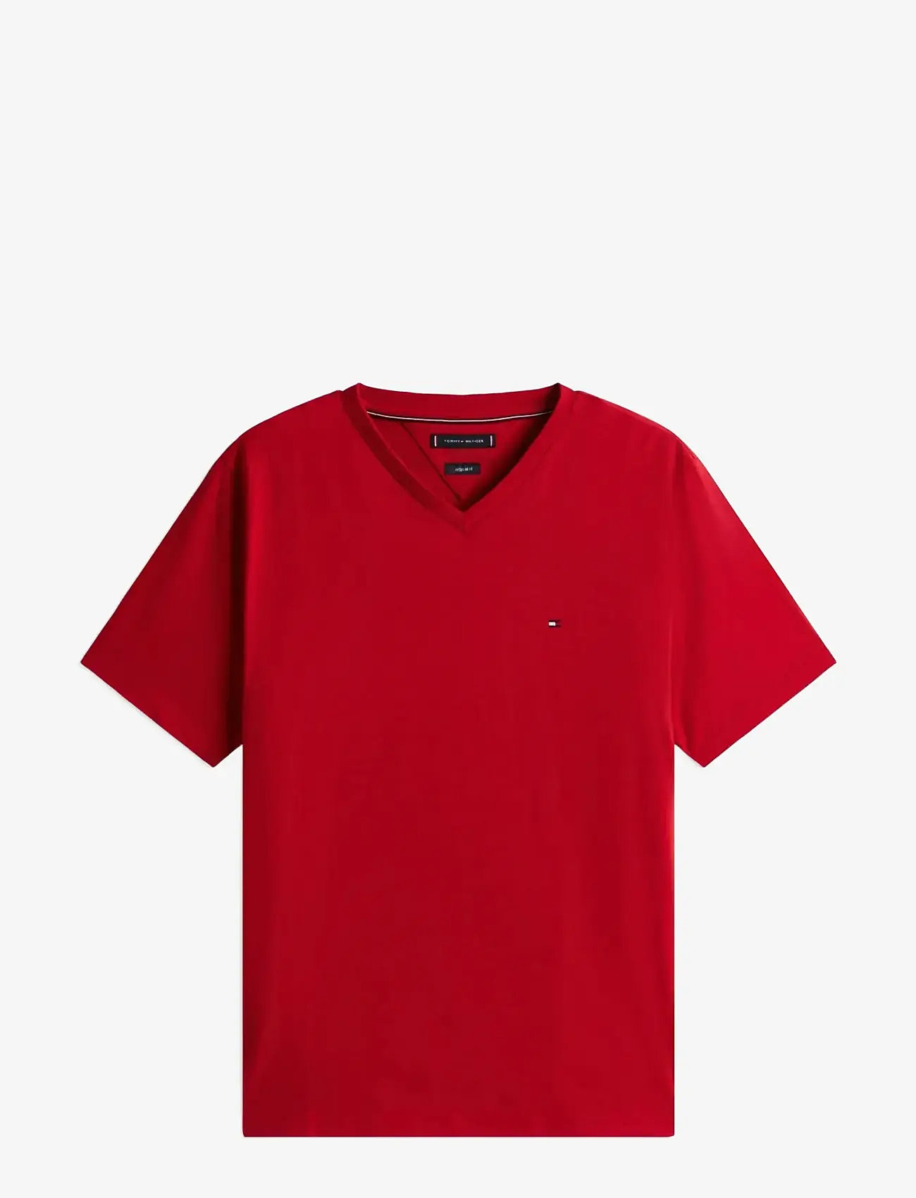 Tommy Hilfiger - ESSENTIAL V-NECK TEE - v-ringade t-shirts - medium red - 1