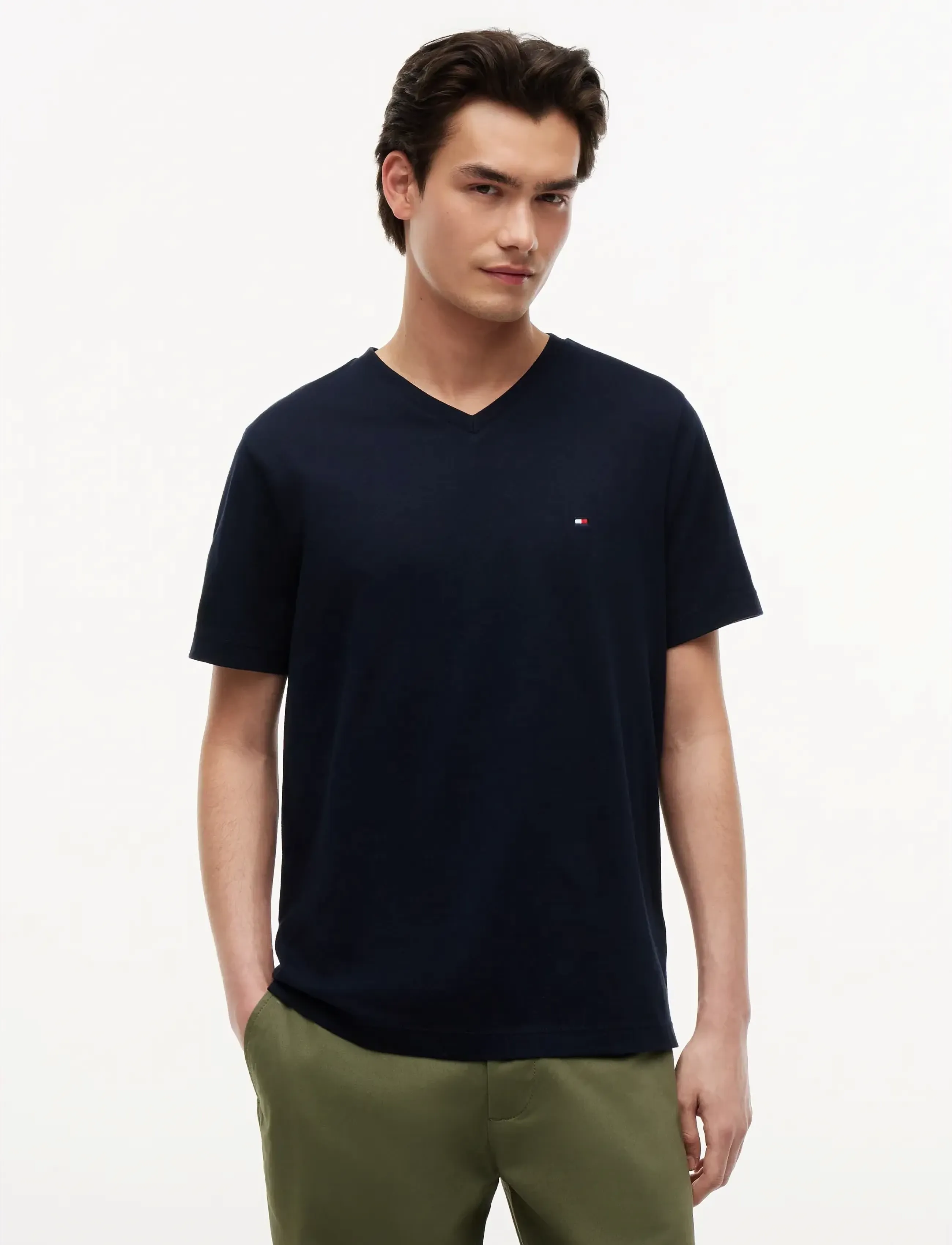 Tommy Hilfiger ESSENTIAL V-NECK TEE - Riided - NAVY BLUE / navy
