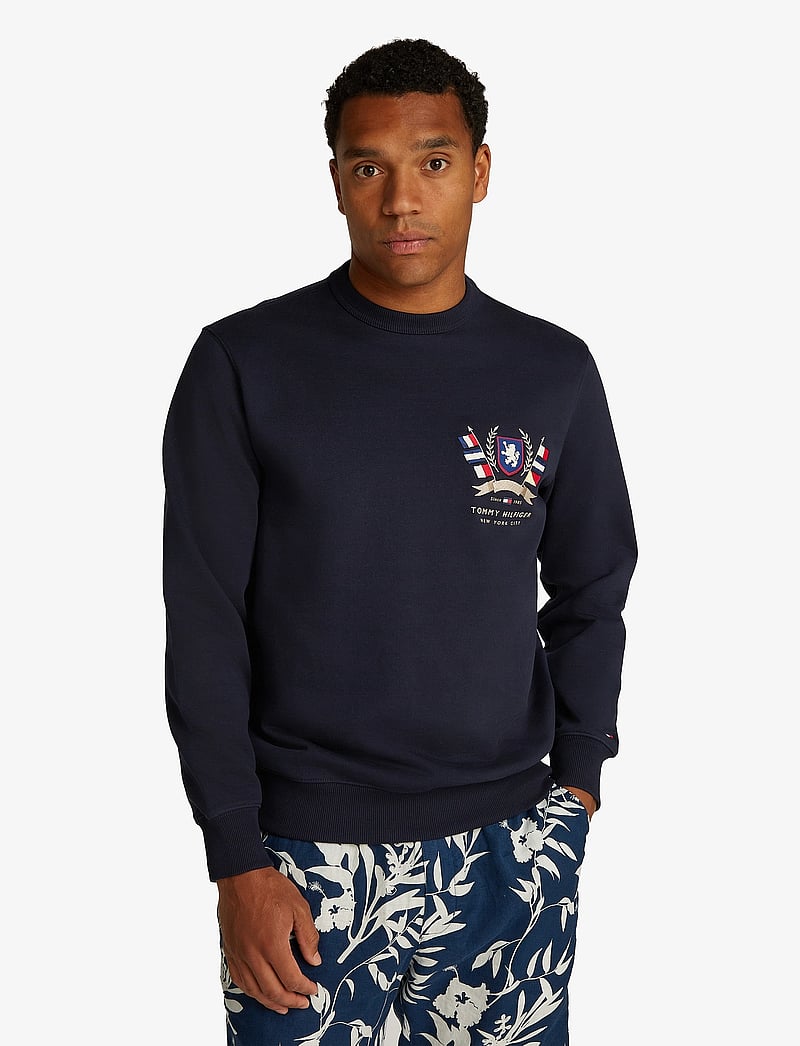 Tommy Hilfiger - HILFIGER COLOR CREST SWEATSHIRT - shoppa efter tillfälle - desert sky - 0