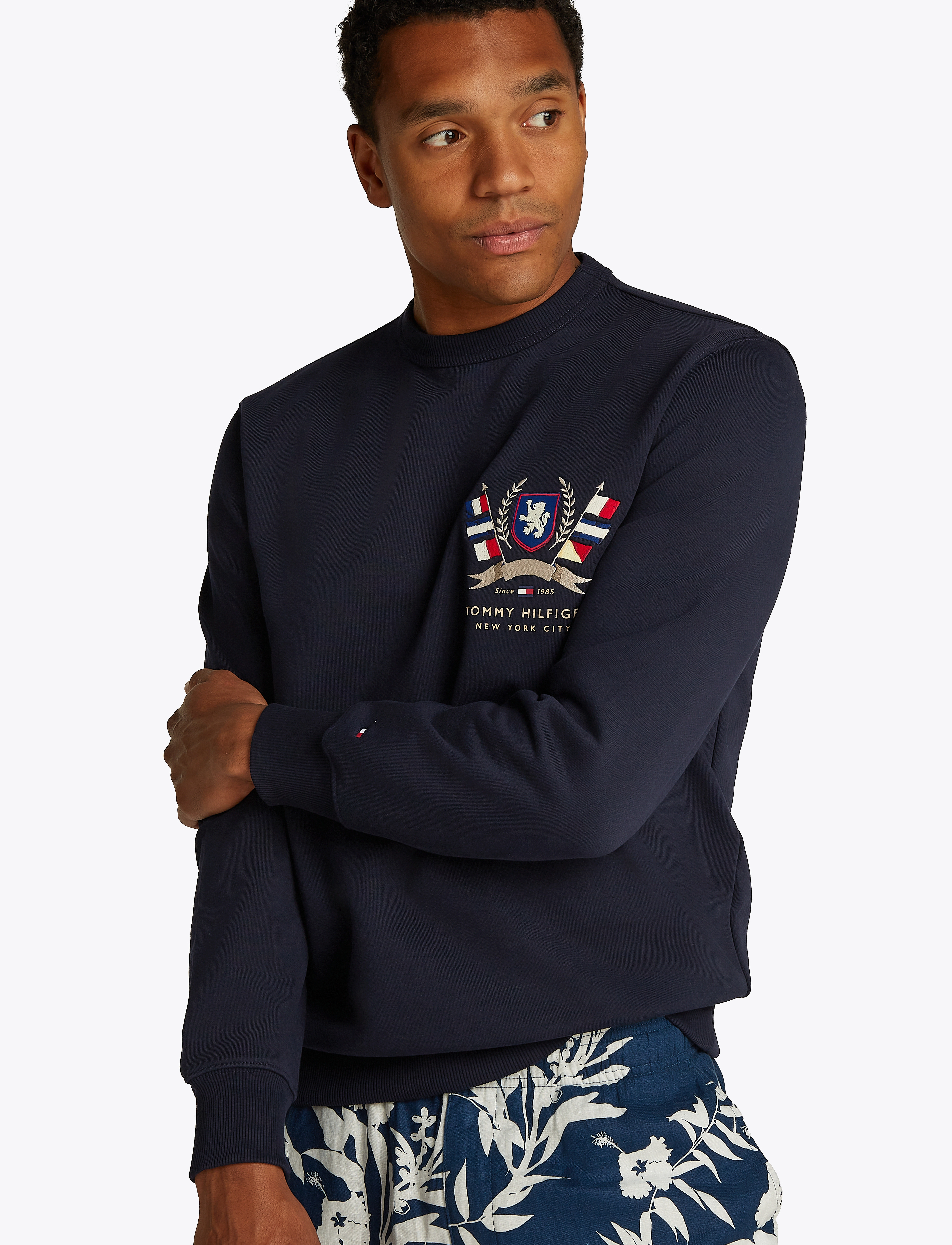 Tommy Hilfiger - HILFIGER COLOR CREST SWEATSHIRT - desert sky - 4