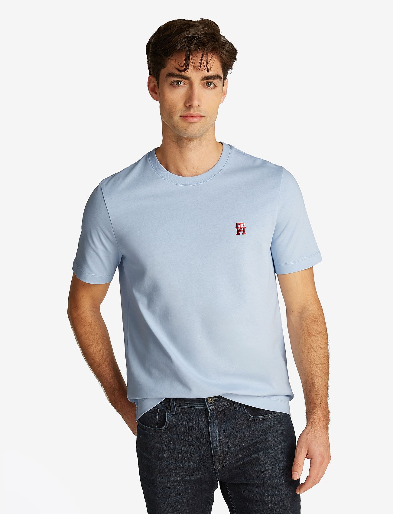 Tommy Hilfiger - MONOGRAM IMD TEE - herbstliche kleidung - breezy blue - 2