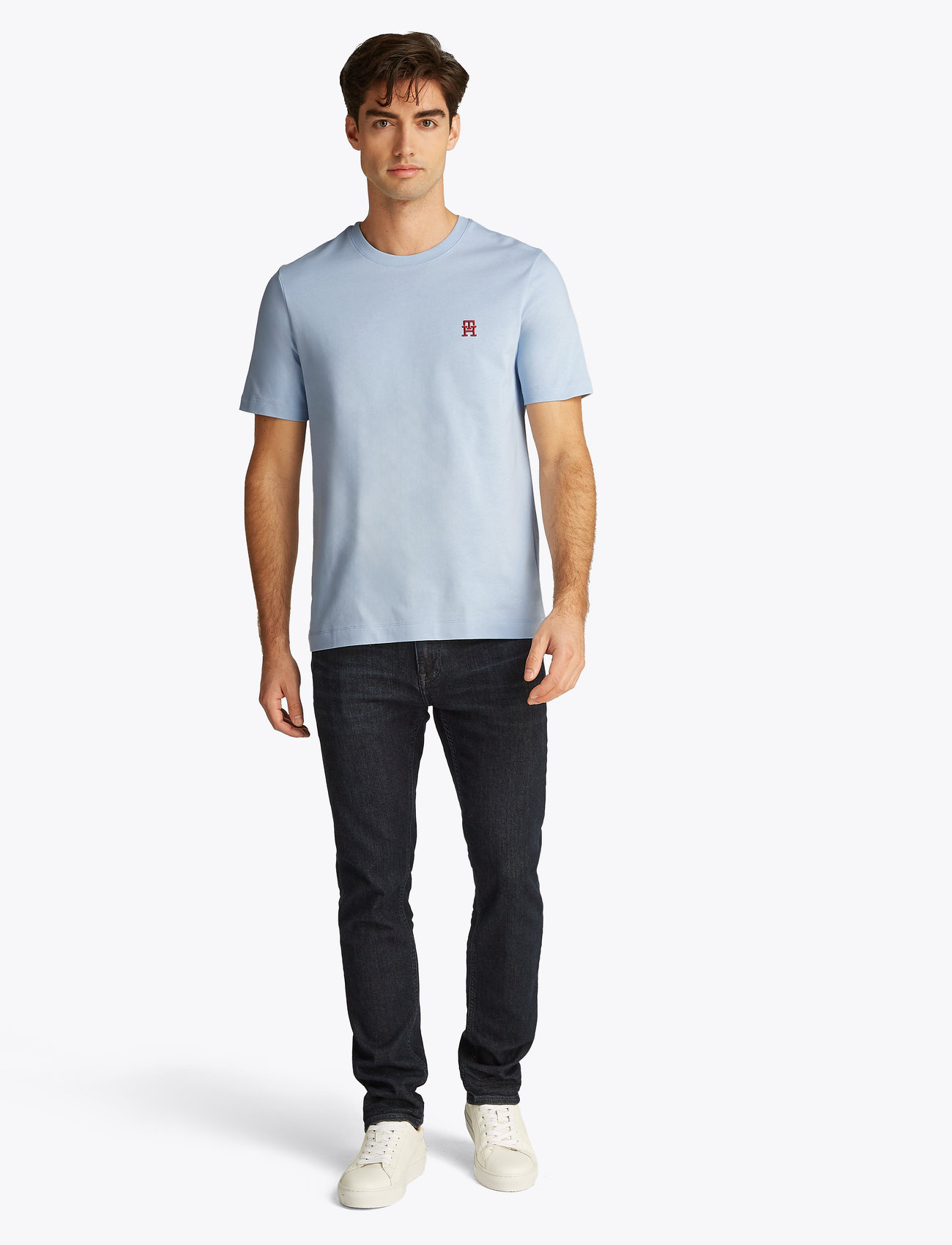 Tommy Hilfiger - MONOGRAM IMD TEE - herbstliche kleidung - breezy blue - 5