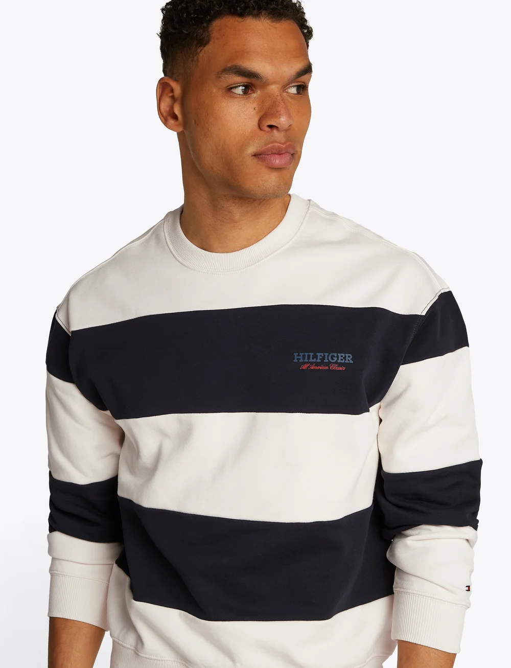 Tommy Hilfiger - MONOTYPE STRIPE SWEATSHIRT - shoppa efter tillfälle - desert sky/ivory petal - 3
