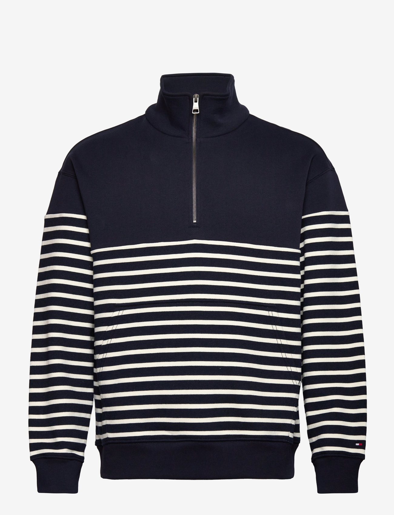 Tommy Hilfiger - PLACED STRIPE 1/4 ZIP - shoppa efter tillfälle - desert sky/ ivory petal - 1
