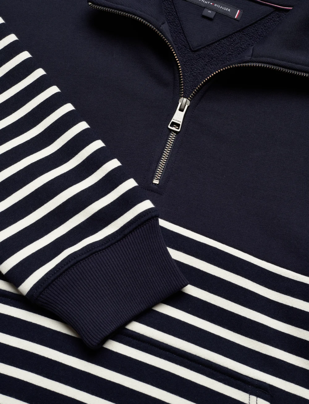 Tommy Hilfiger - PLACED STRIPE 1/4 ZIP - shop efter anledning - desert sky/ ivory petal - 5