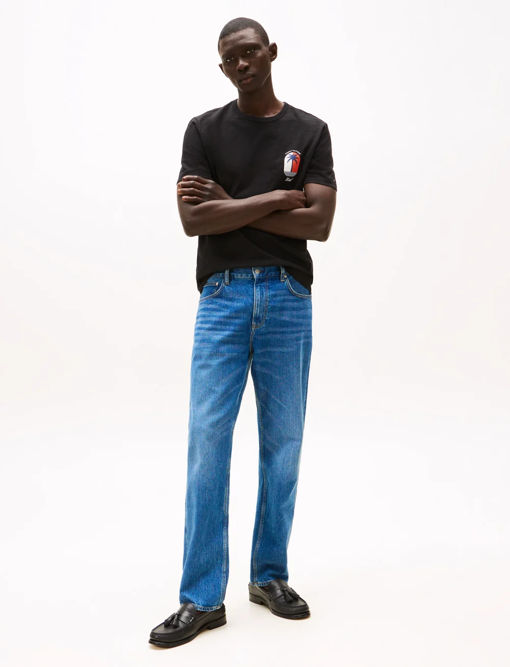 Tommy Hilfiger - PALM TREE LABEL TEE - t-shirts à manches courtes - black - 2