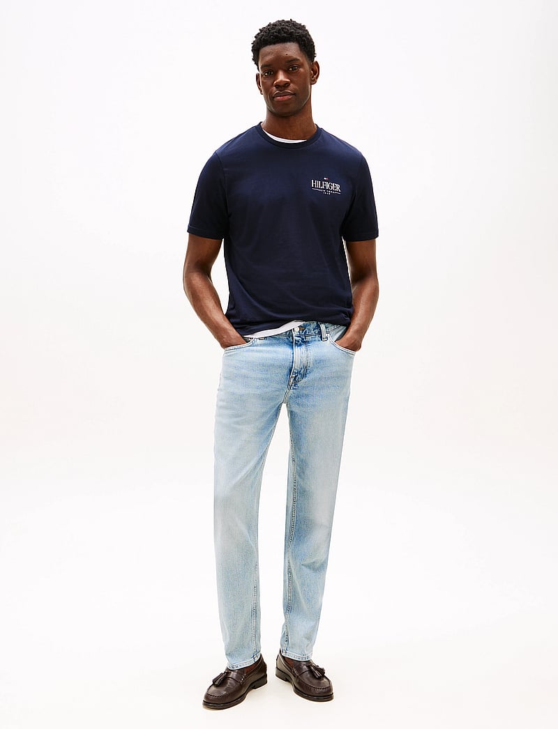 Tommy Hilfiger - HILFIGER STACK TEE - kortärmade t-shirts - desert sky - 2