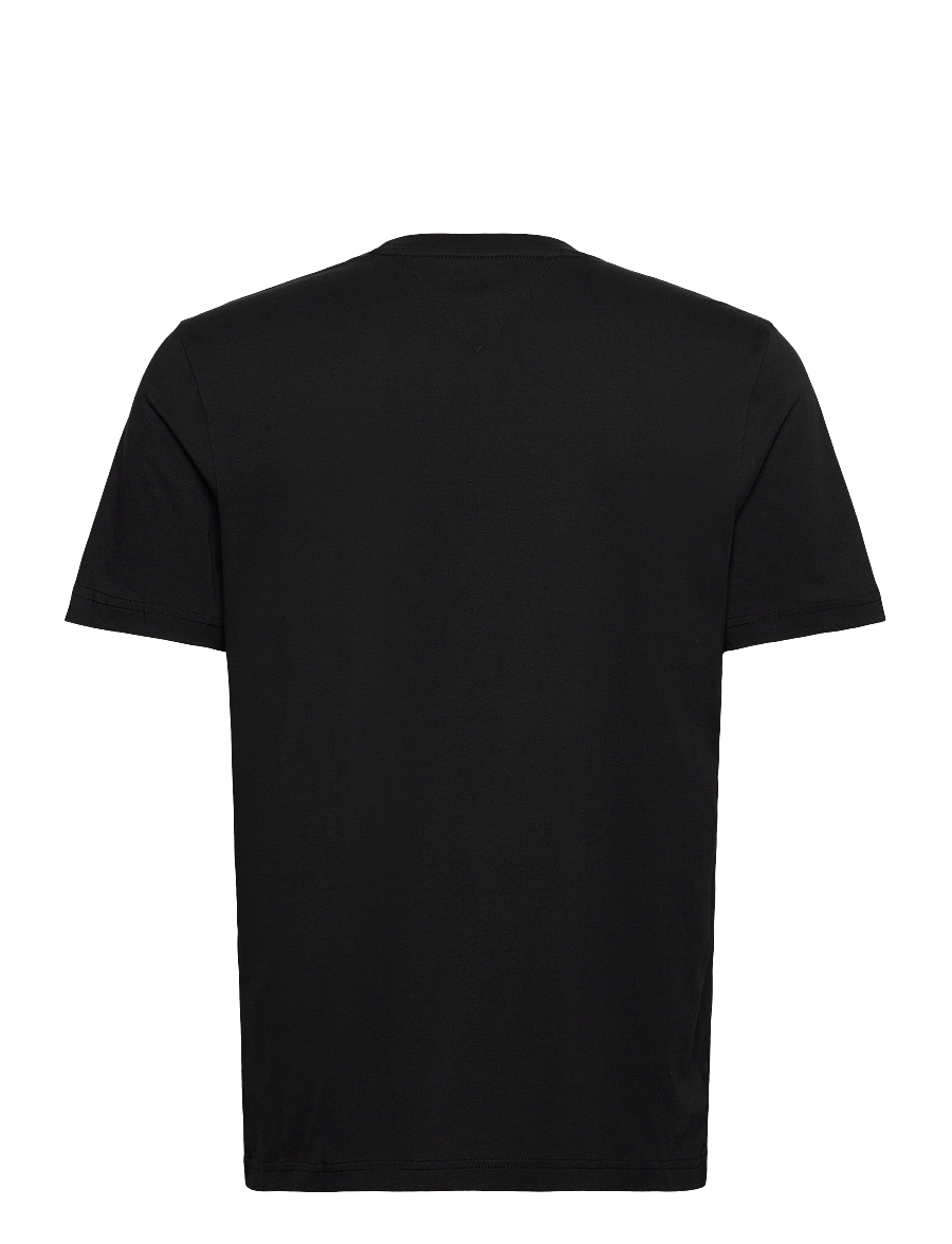 Tommy Hilfiger - HILFIGER FLOCK TEE - kortärmade t-shirts - black - 2
