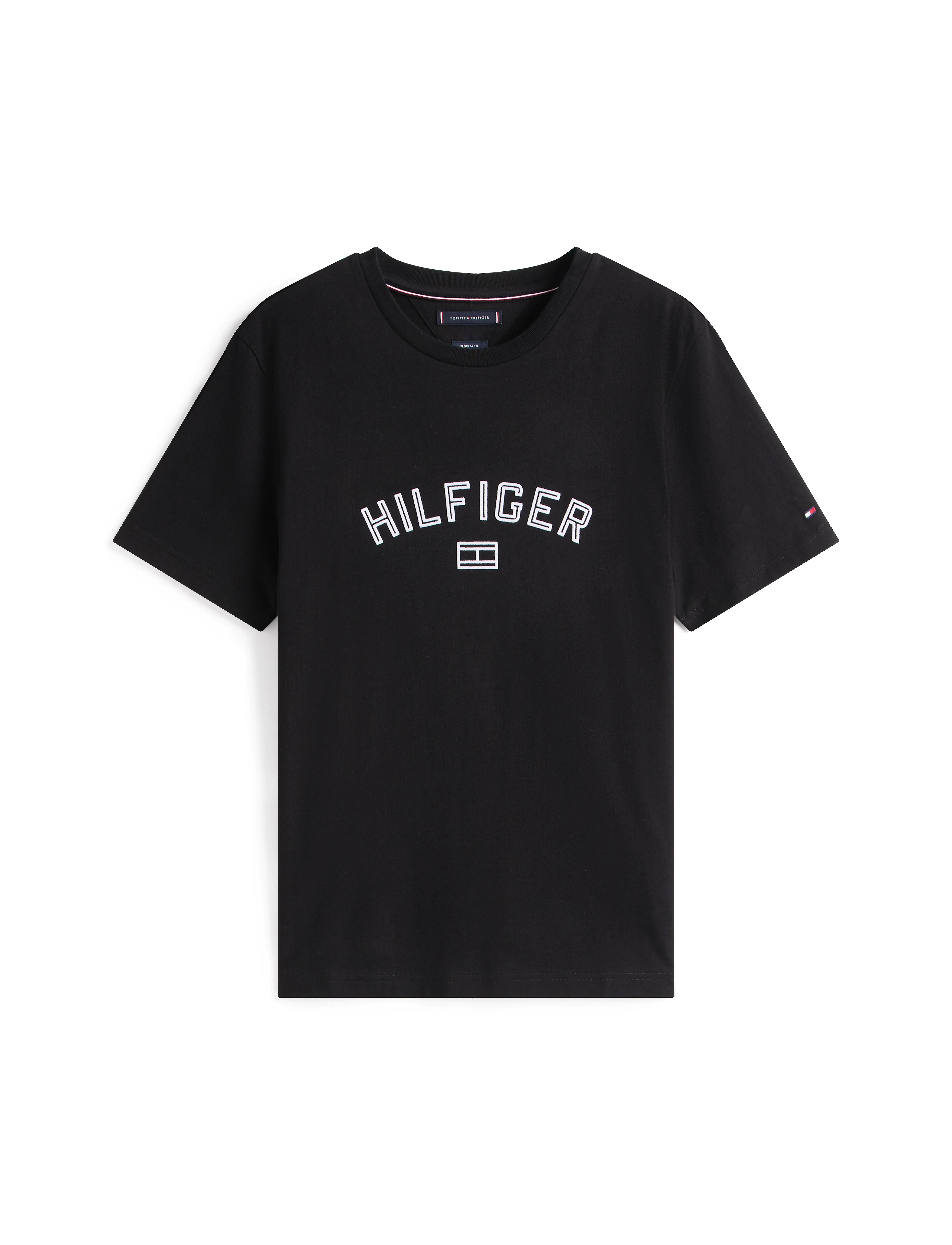 Tommy Hilfiger - HILFIGER FLOCK TEE - gimtadienio dovanos - black - 5