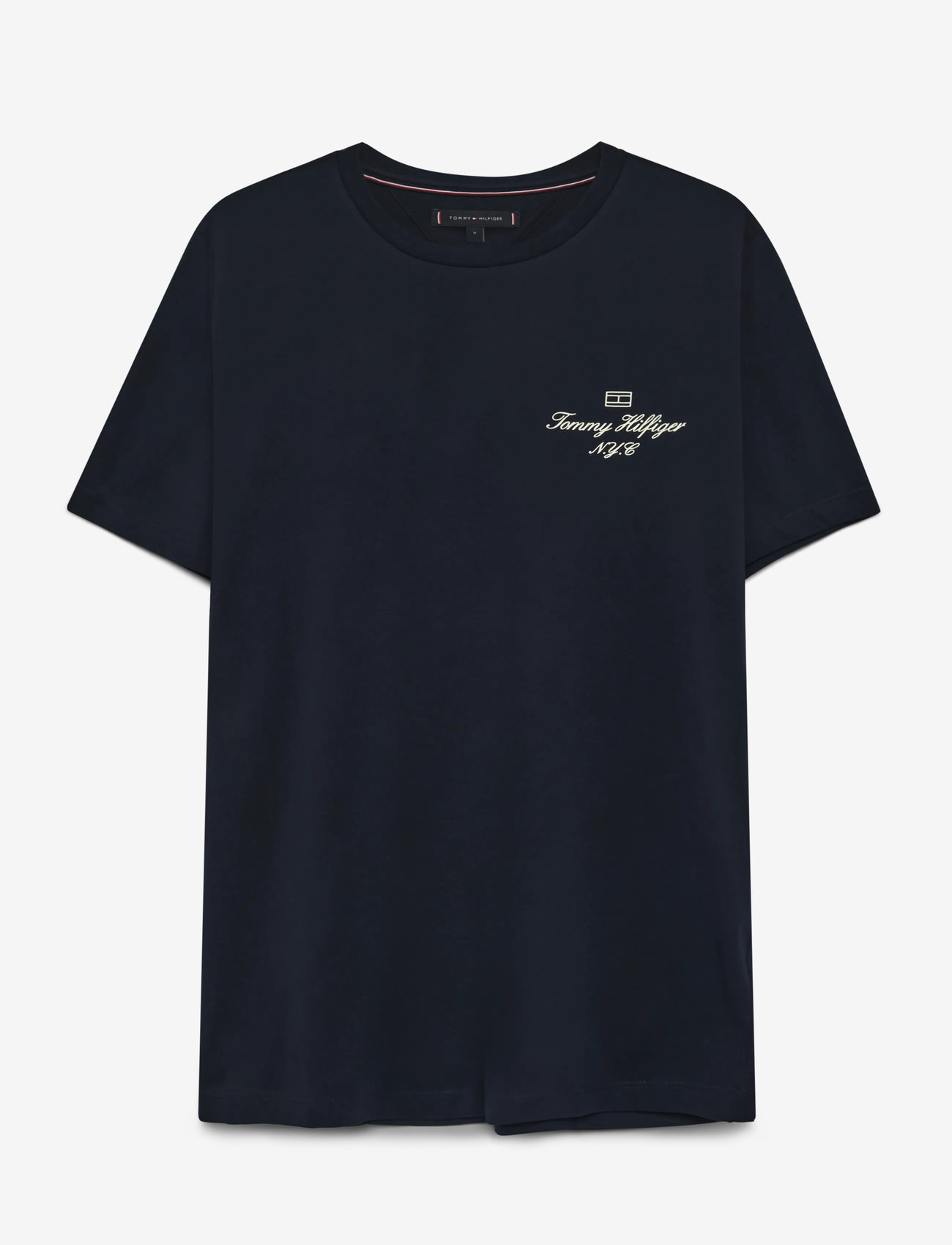 Tommy Hilfiger - OUTLINE FLAG SCRIPT TEE - sügisesed riided - desert sky - 0